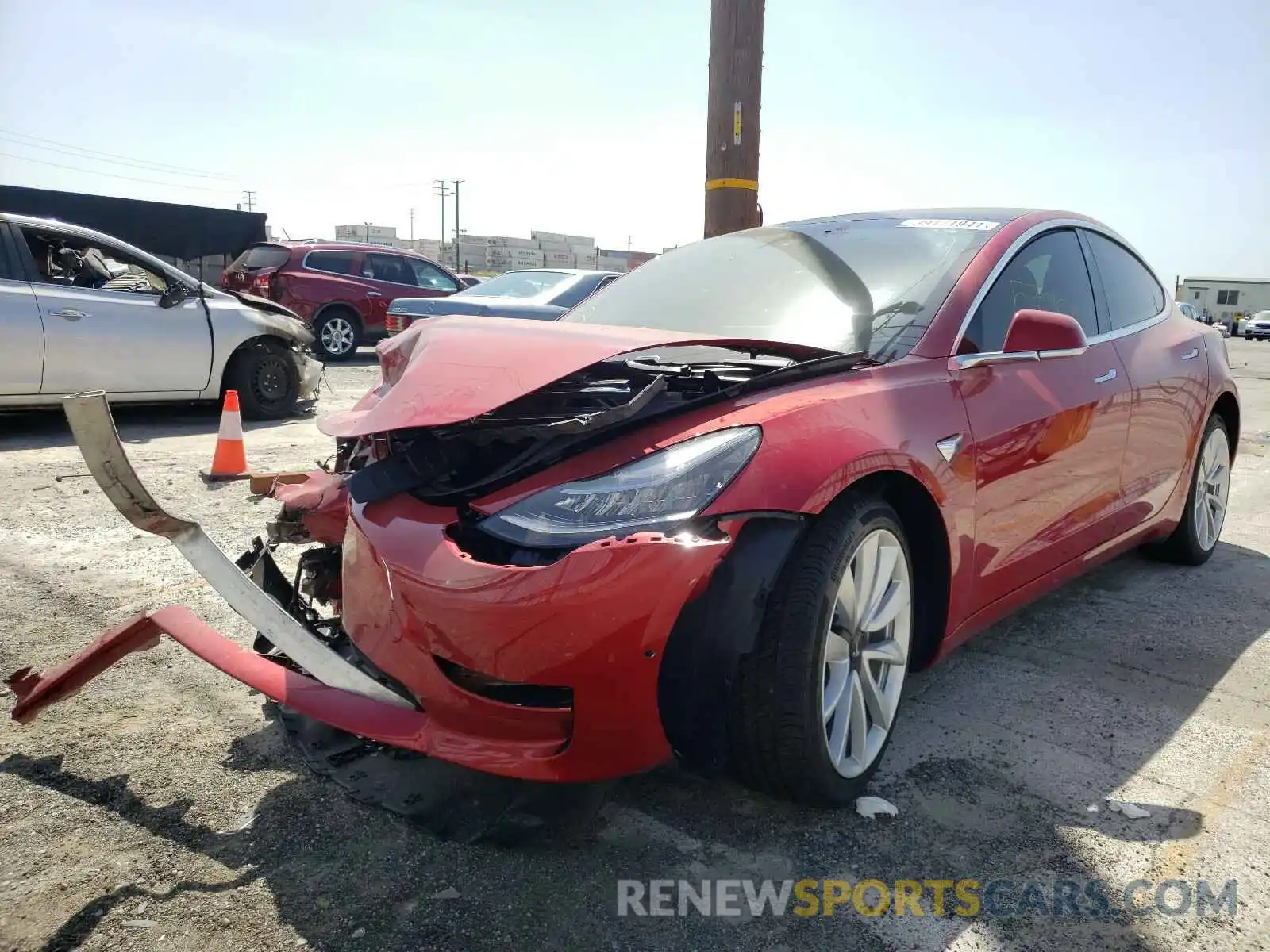 2 Photograph of a damaged car 5YJ3E1EA6LF806789 TESLA MODEL 3 2020