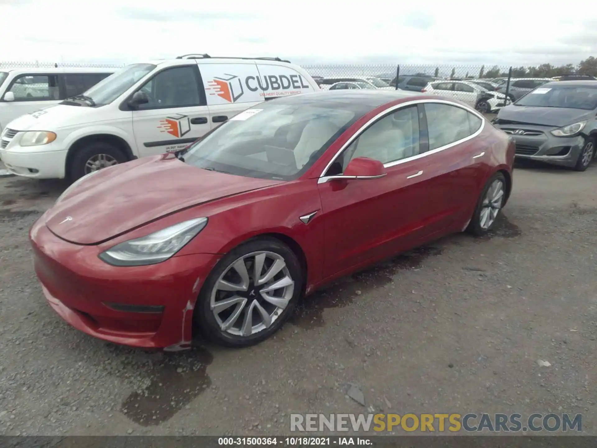 2 Photograph of a damaged car 5YJ3E1EA6LF806937 TESLA MODEL 3 2020