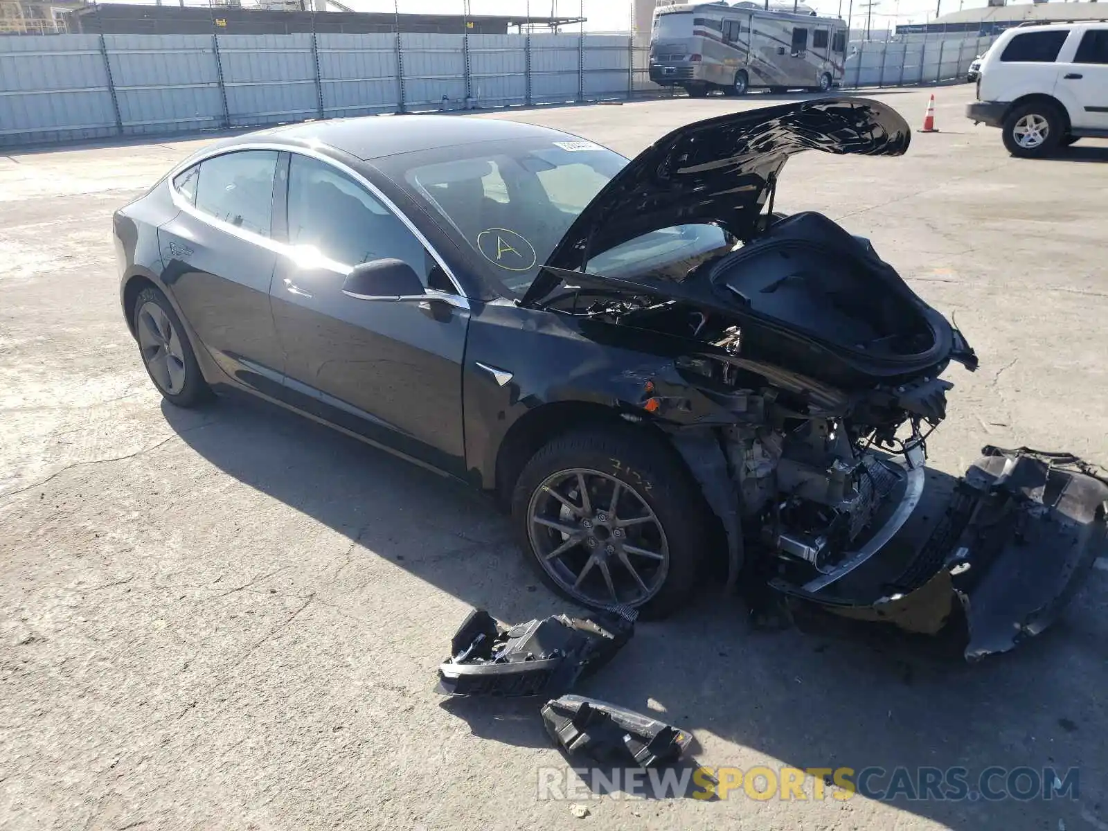 1 Photograph of a damaged car 5YJ3E1EA6LF808459 TESLA MODEL 3 2020