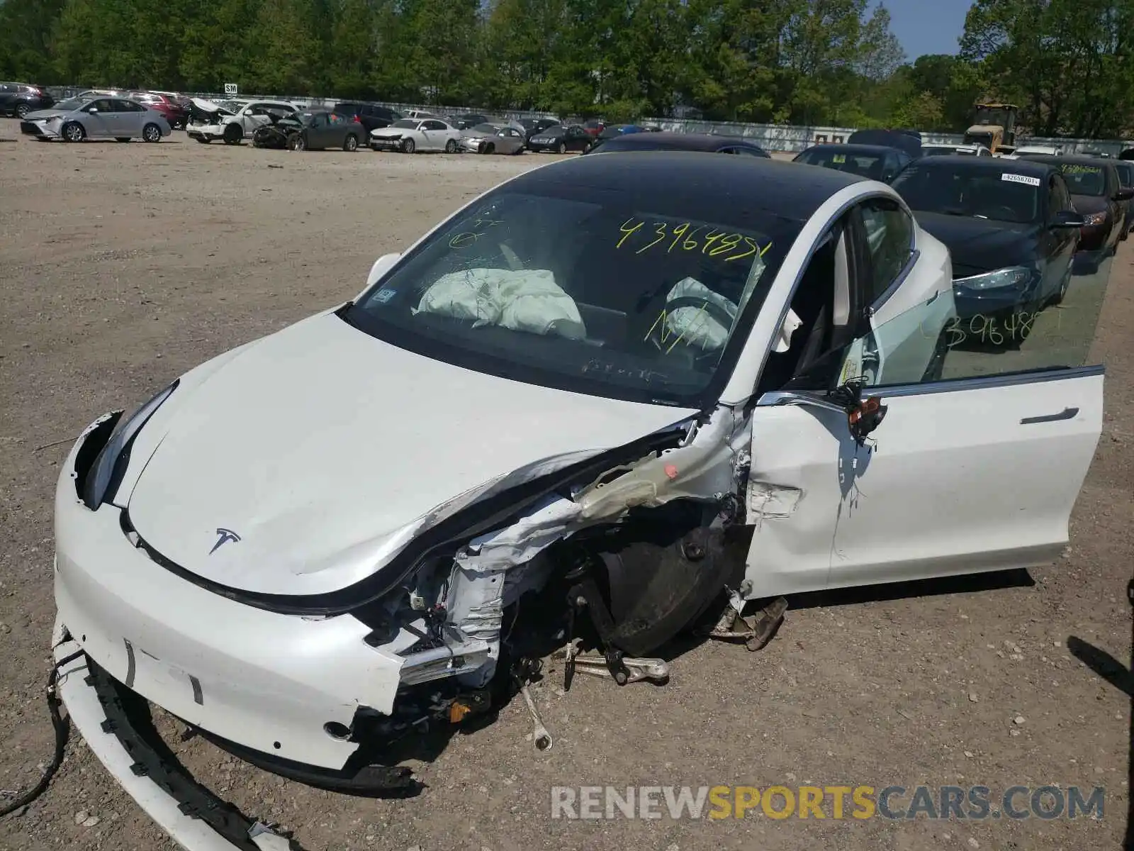 2 Photograph of a damaged car 5YJ3E1EA6LF808588 TESLA MODEL 3 2020