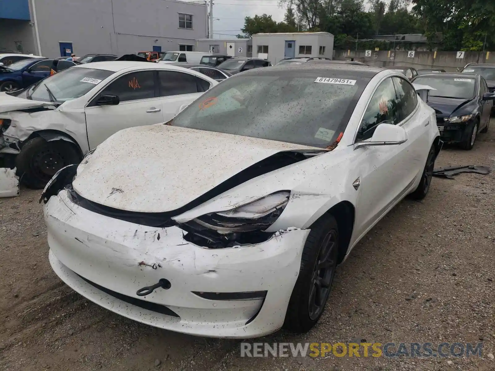 2 Photograph of a damaged car 5YJ3E1EA7LF504329 TESLA MODEL 3 2020