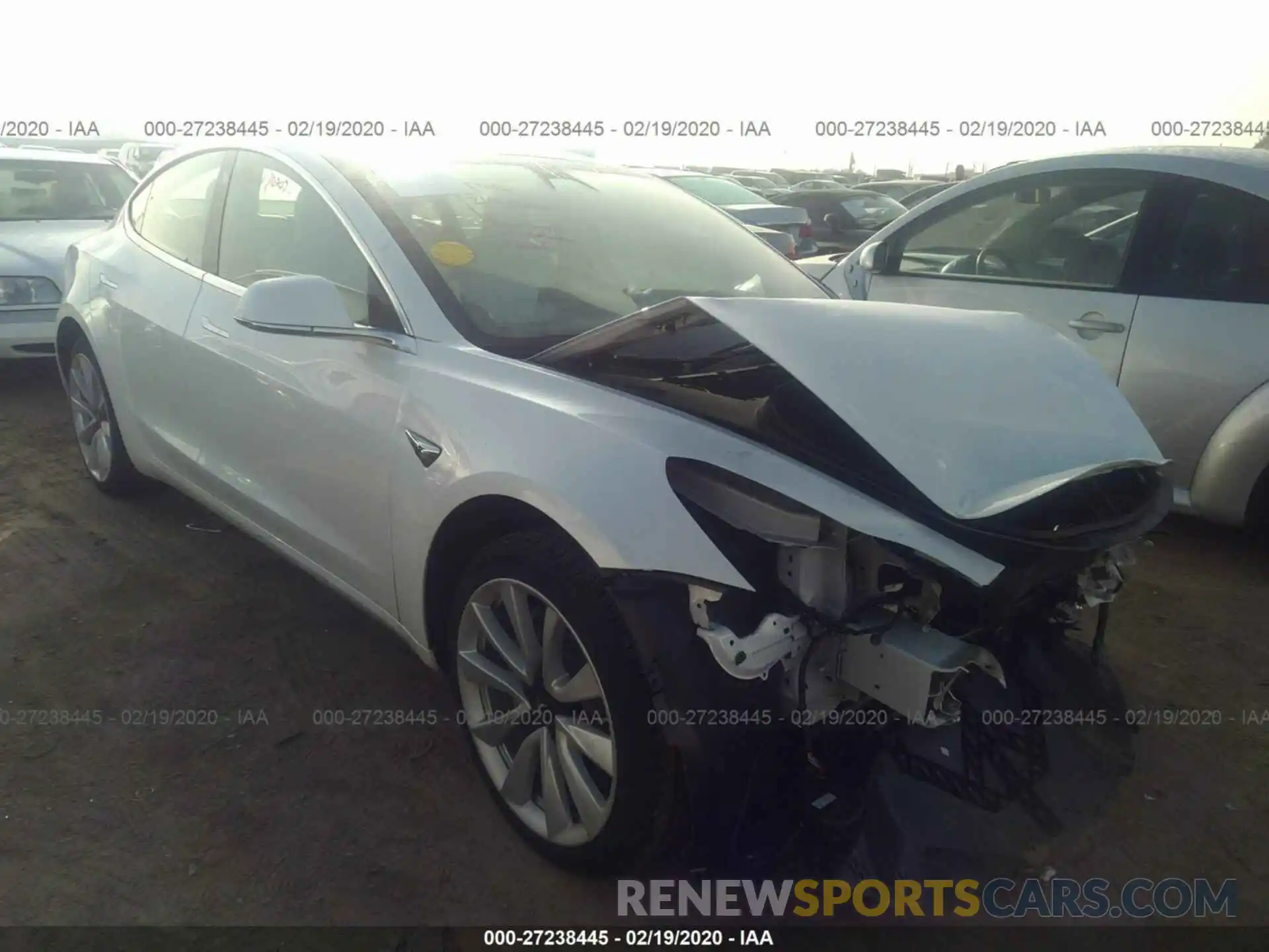 1 Photograph of a damaged car 5YJ3E1EA7LF599426 TESLA MODEL 3 2020