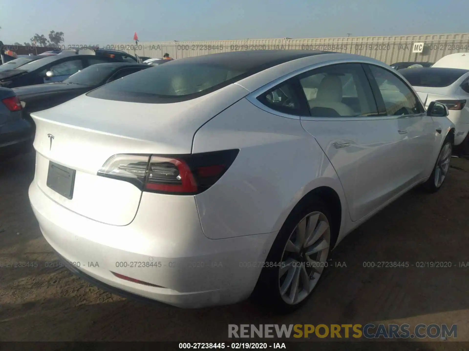 4 Photograph of a damaged car 5YJ3E1EA7LF599426 TESLA MODEL 3 2020