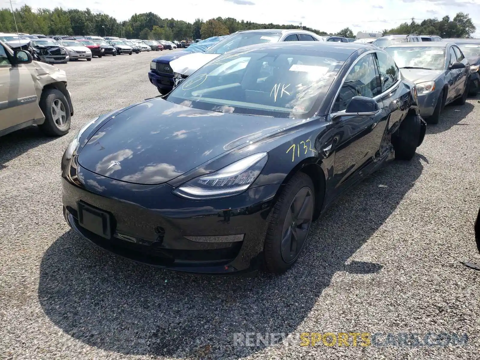 2 Photograph of a damaged car 5YJ3E1EA7LF611235 TESLA MODEL 3 2020