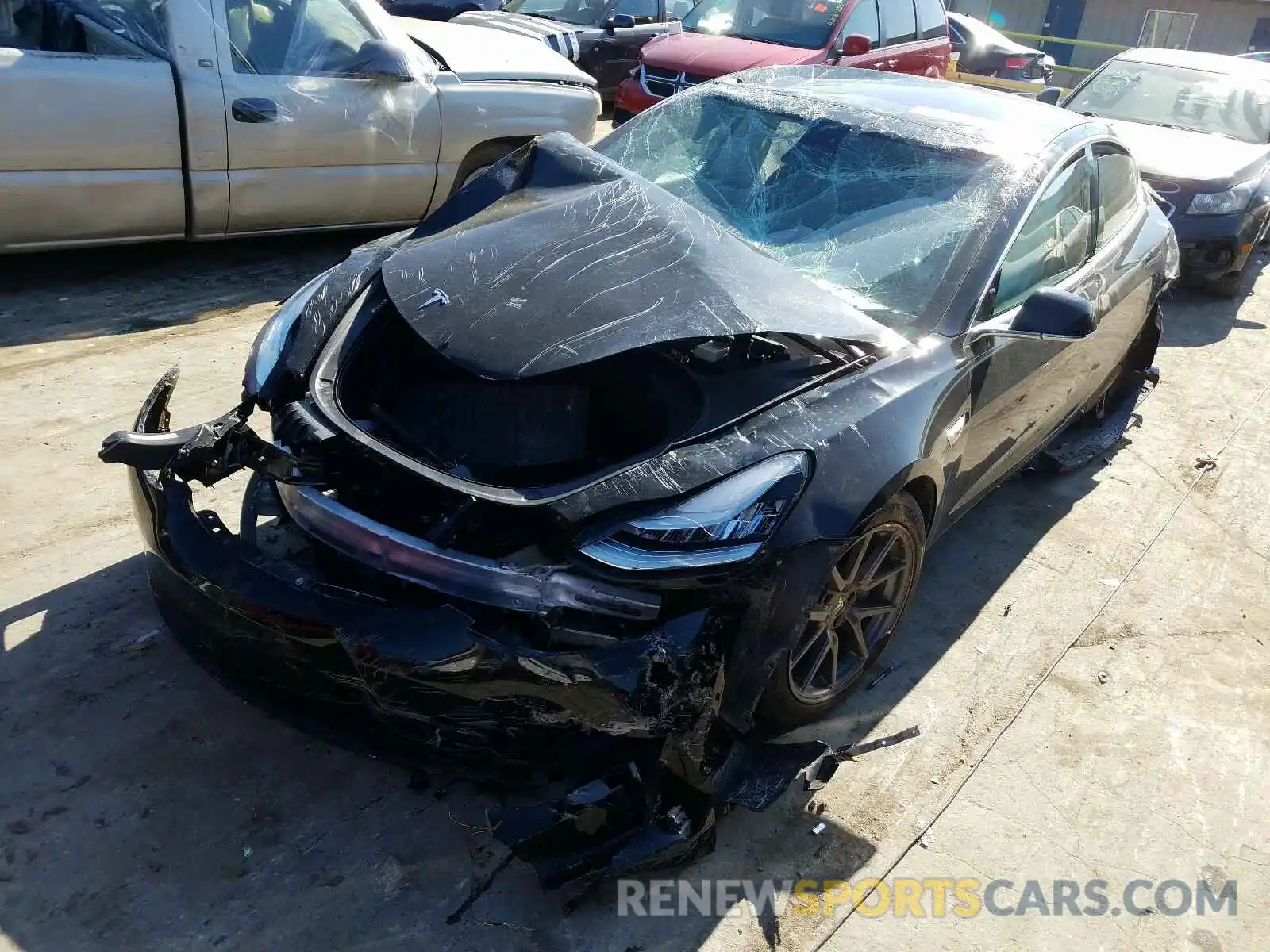 2 Фотография поврежденного автомобиля 5YJ3E1EA7LF611302 TESLA MODEL 3 2020