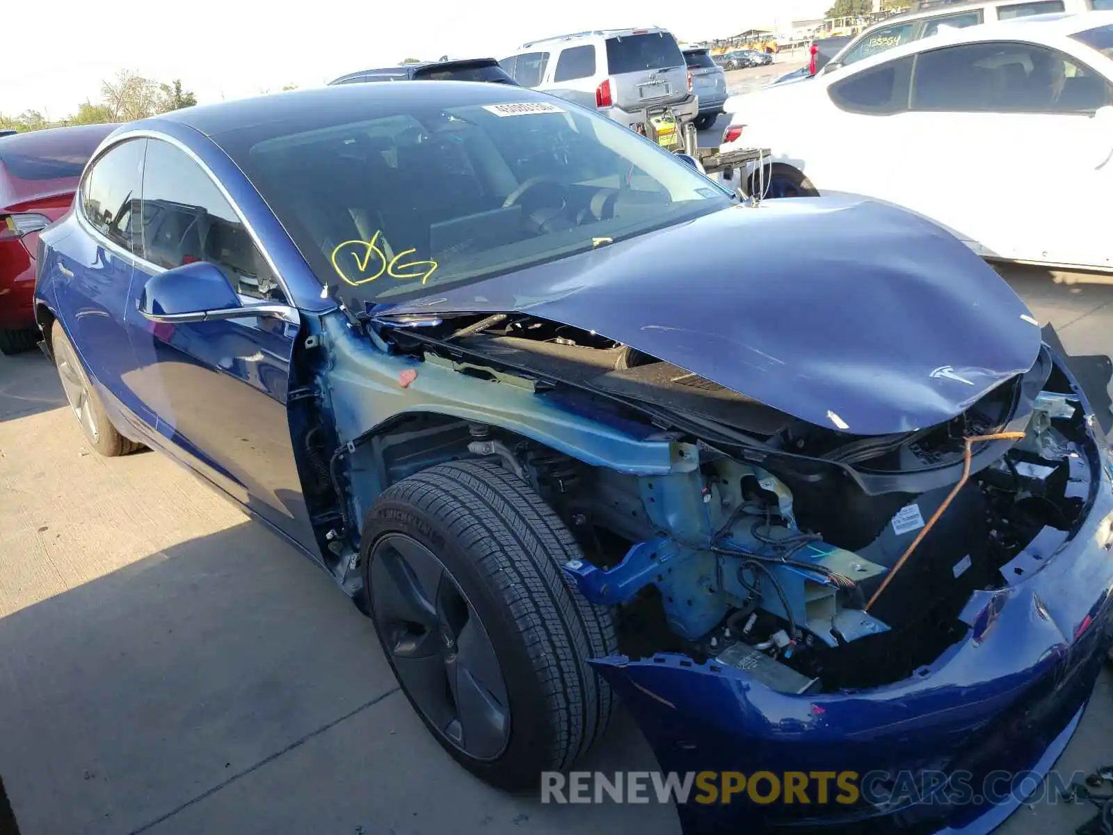 1 Photograph of a damaged car 5YJ3E1EA7LF611820 TESLA MODEL 3 2020