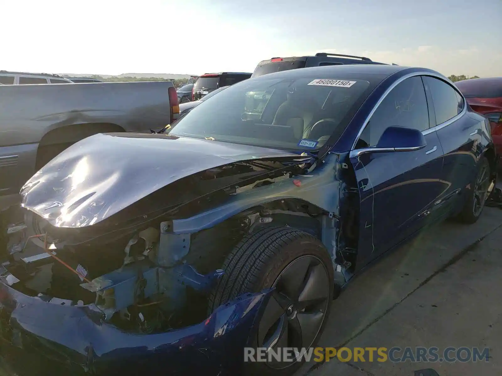 2 Photograph of a damaged car 5YJ3E1EA7LF611820 TESLA MODEL 3 2020