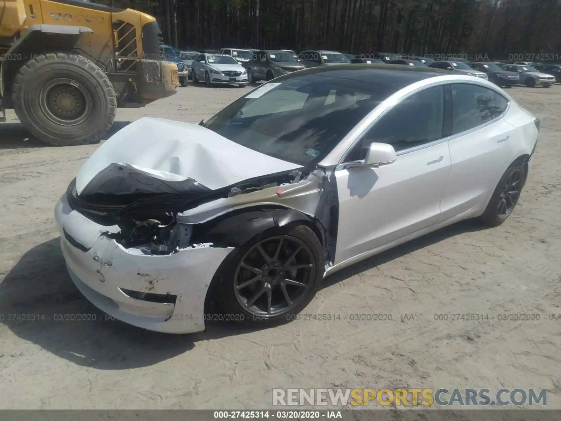 2 Photograph of a damaged car 5YJ3E1EA7LF612160 TESLA MODEL 3 2020