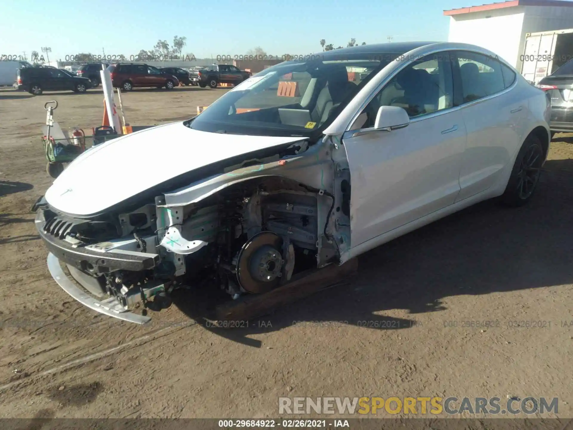 2 Photograph of a damaged car 5YJ3E1EA7LF612692 TESLA MODEL 3 2020