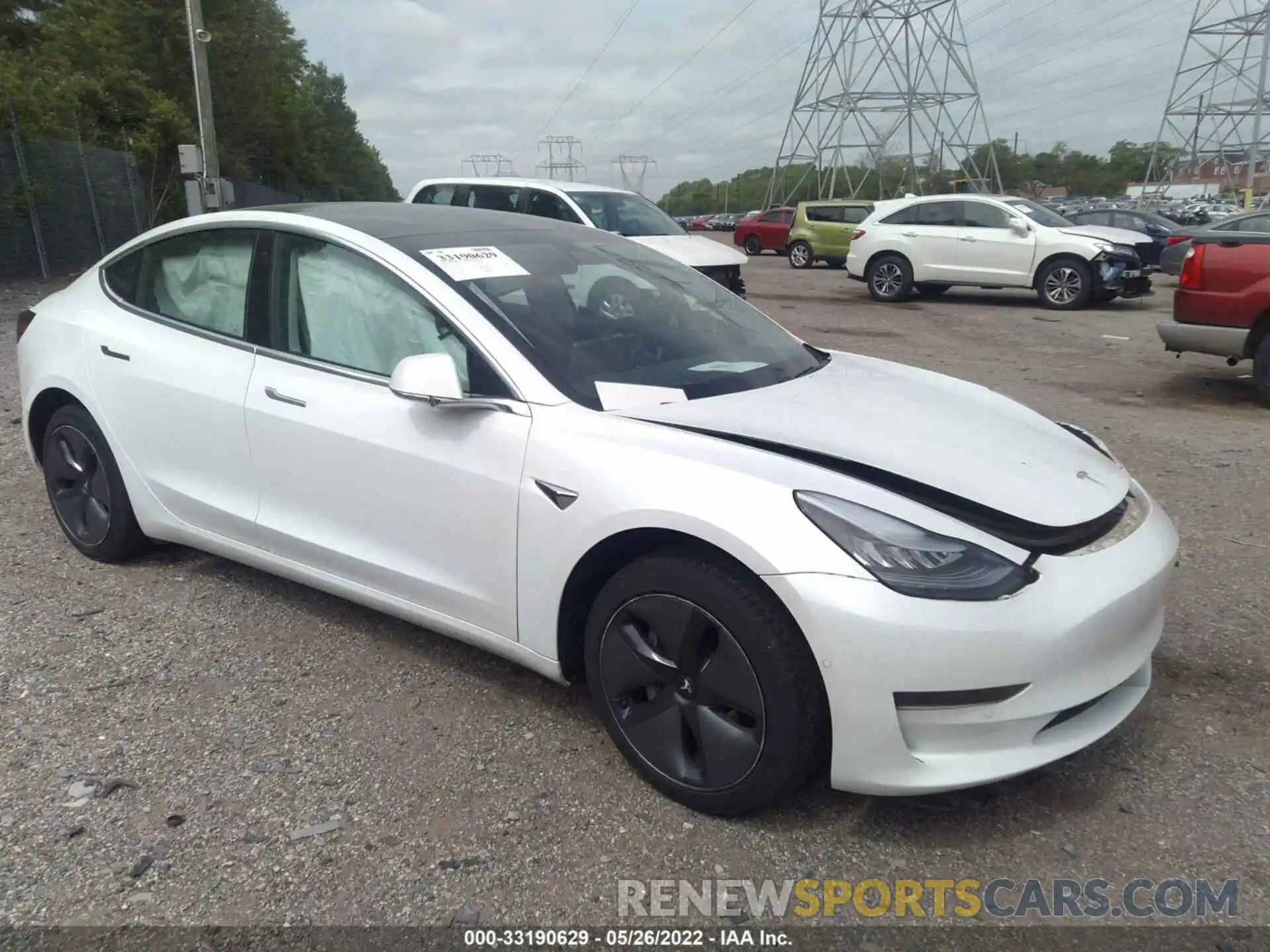 1 Photograph of a damaged car 5YJ3E1EA7LF613583 TESLA MODEL 3 2020