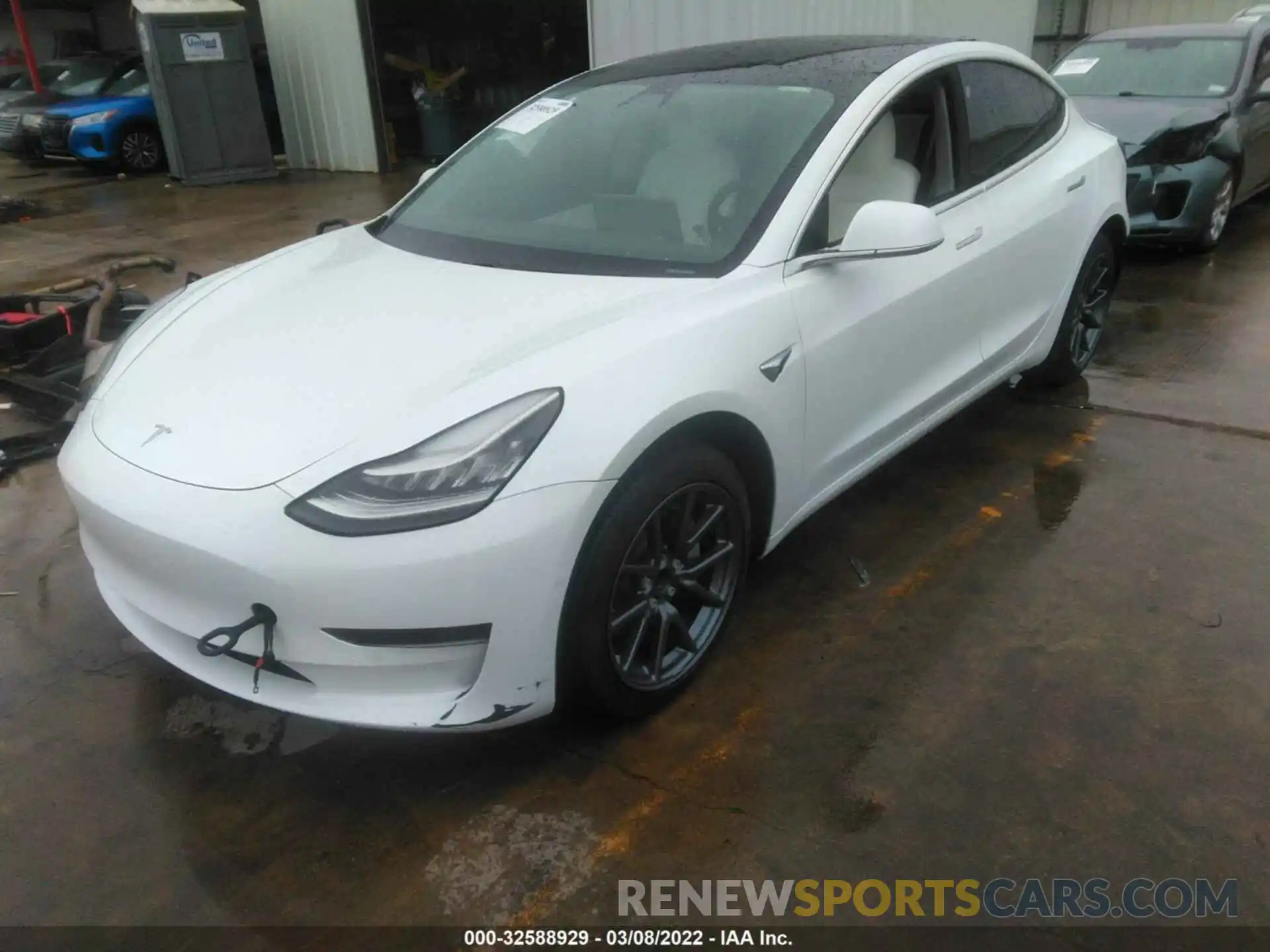 2 Photograph of a damaged car 5YJ3E1EA7LF615530 TESLA MODEL 3 2020