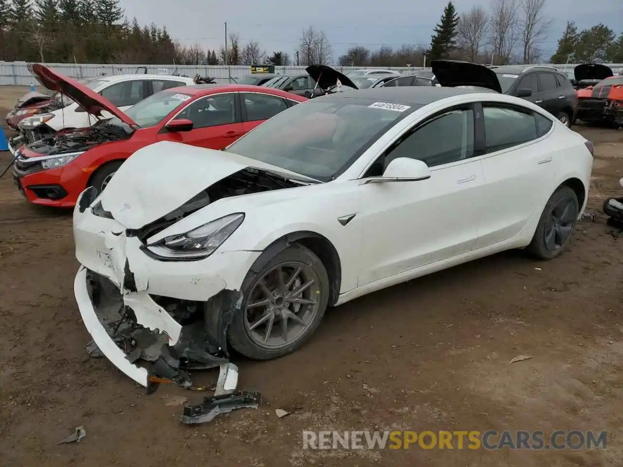 1 Photograph of a damaged car 5YJ3E1EA7LF625586 TESLA MODEL 3 2020