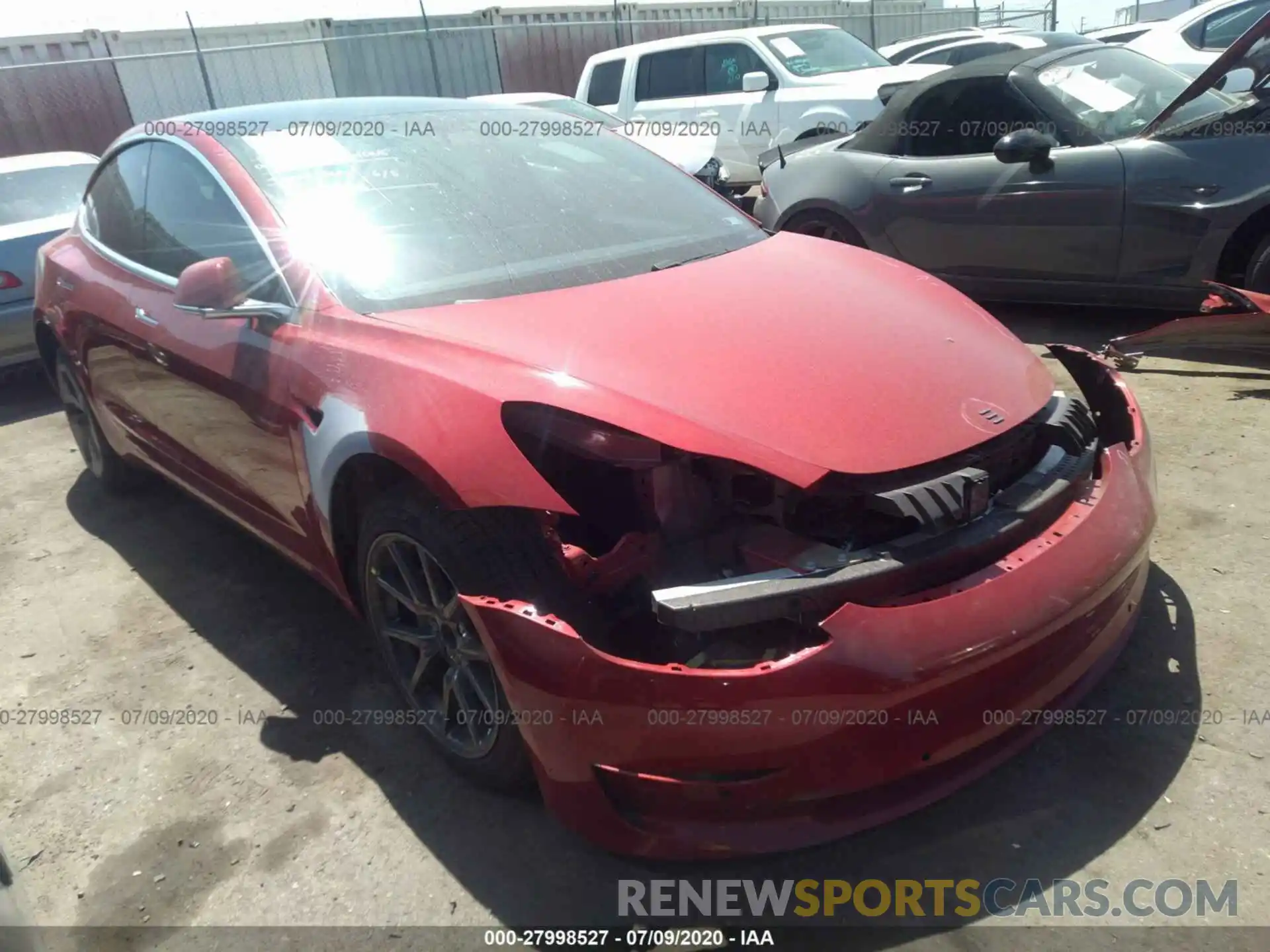 1 Photograph of a damaged car 5YJ3E1EA7LF630822 TESLA MODEL 3 2020