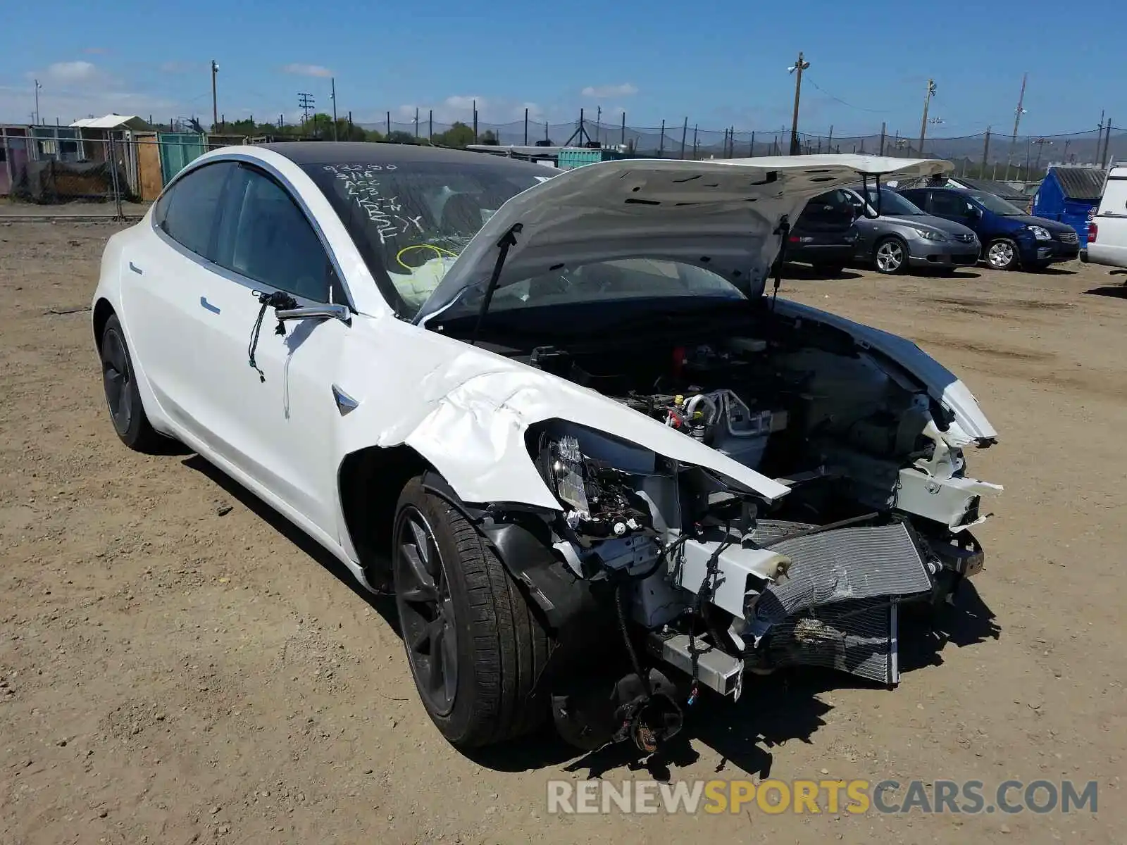 1 Photograph of a damaged car 5YJ3E1EA7LF631792 TESLA MODEL 3 2020