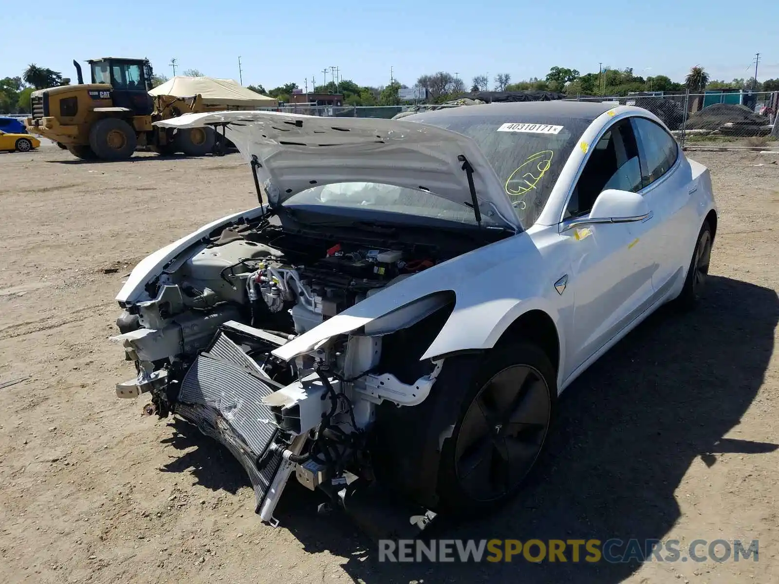 2 Photograph of a damaged car 5YJ3E1EA7LF631792 TESLA MODEL 3 2020