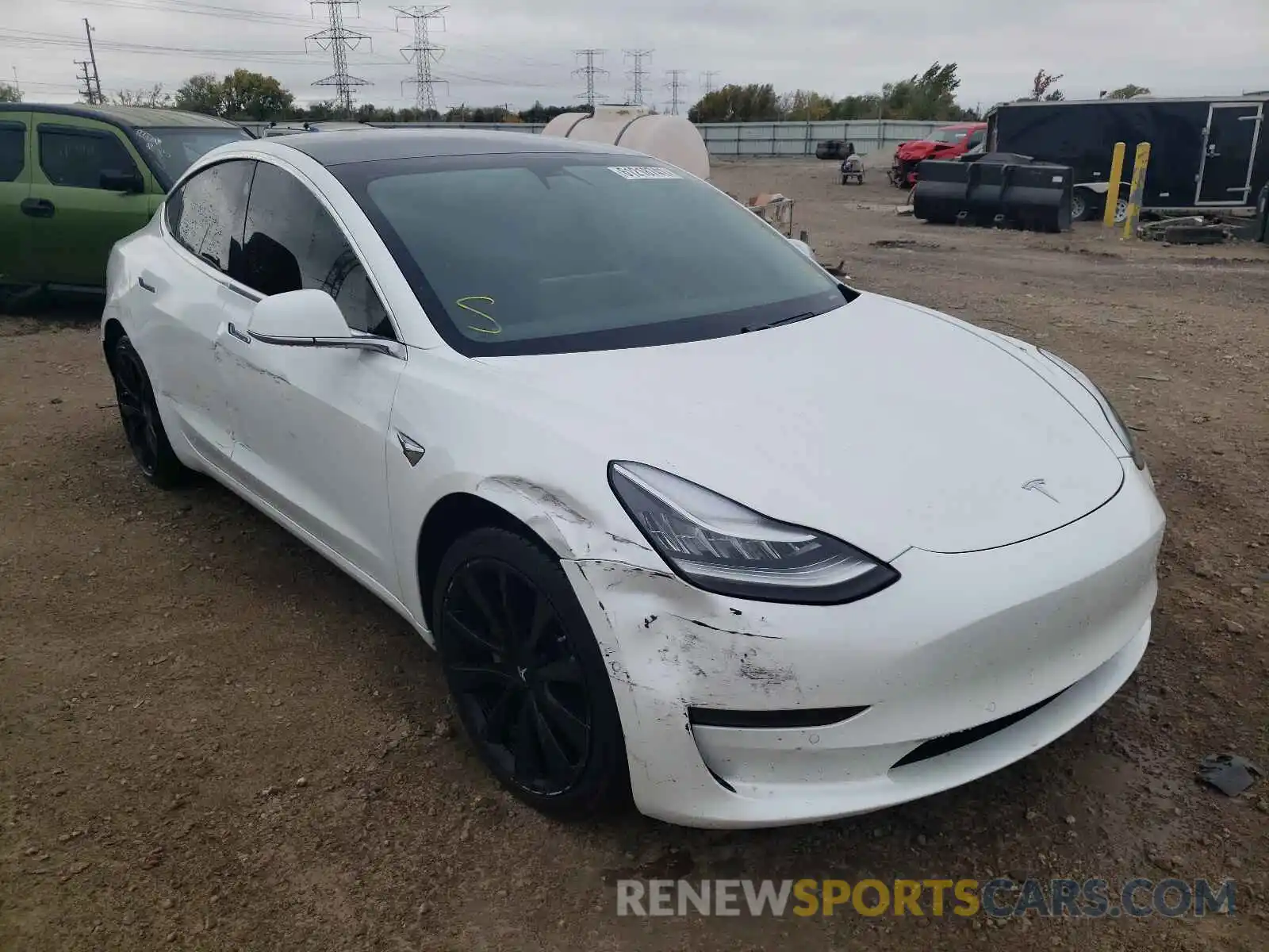 1 Photograph of a damaged car 5YJ3E1EA7LF632294 TESLA MODEL 3 2020