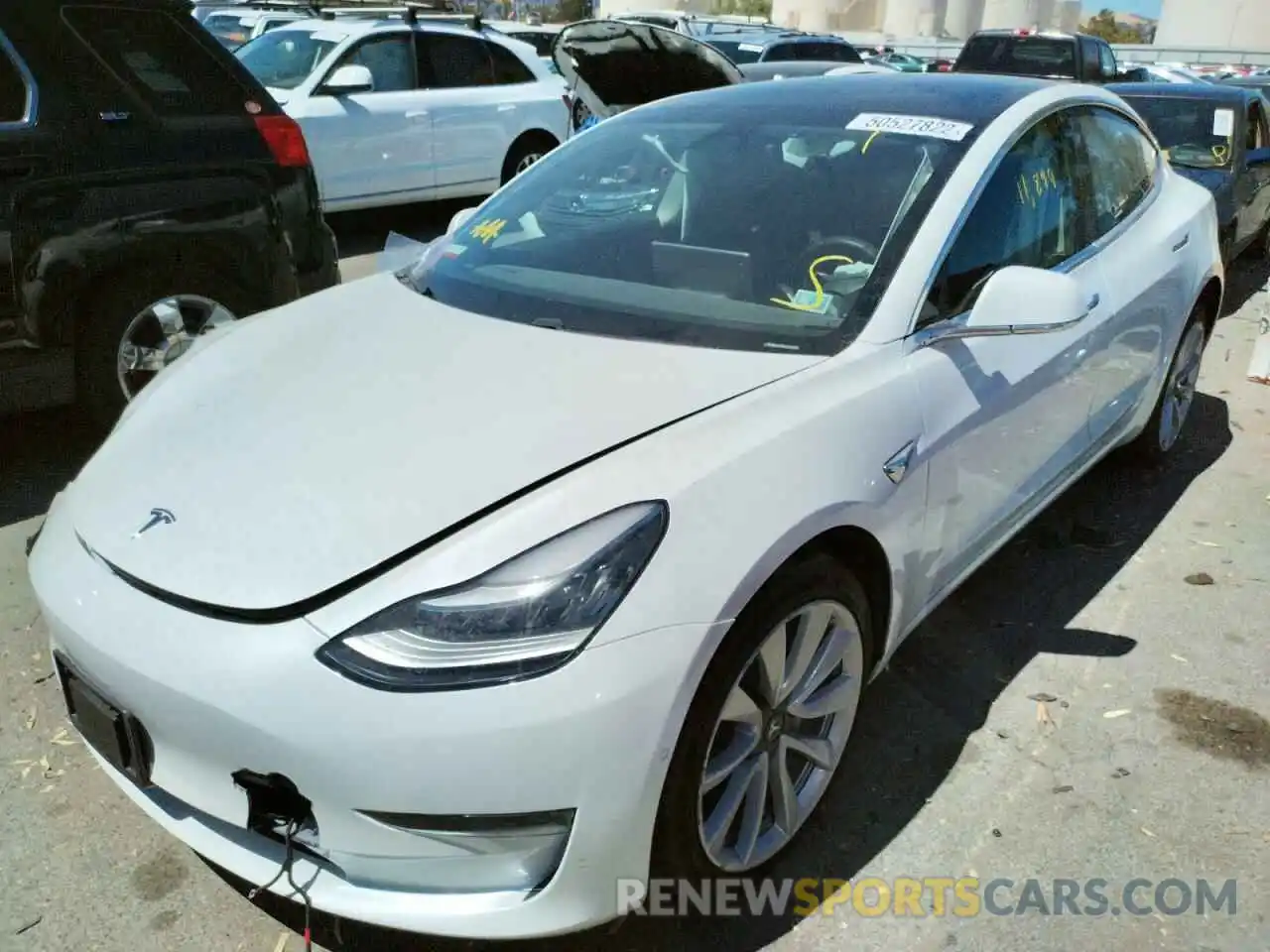 2 Photograph of a damaged car 5YJ3E1EA7LF634305 TESLA MODEL 3 2020