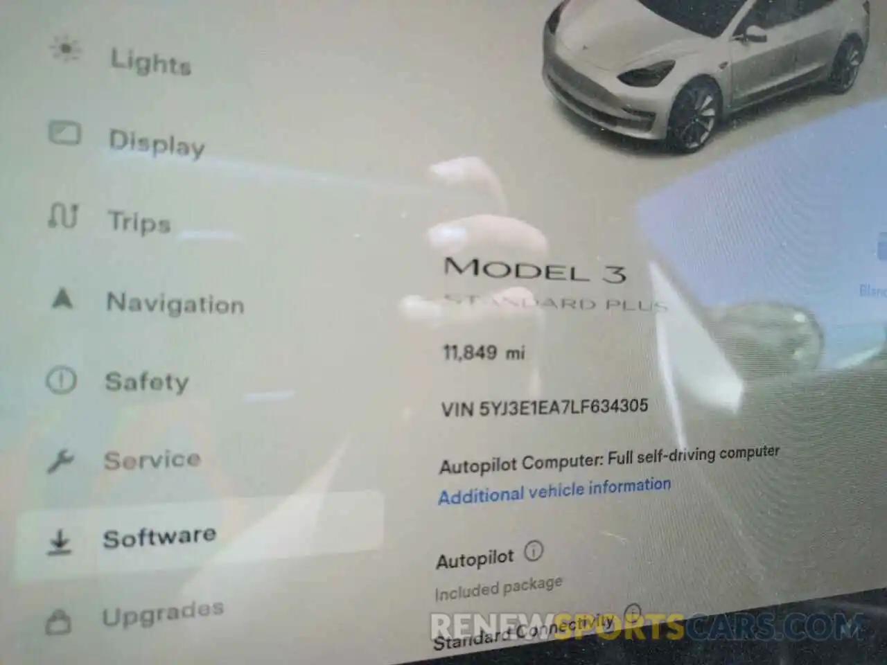 8 Фотография поврежденного автомобиля 5YJ3E1EA7LF634305 TESLA MODEL 3 2020