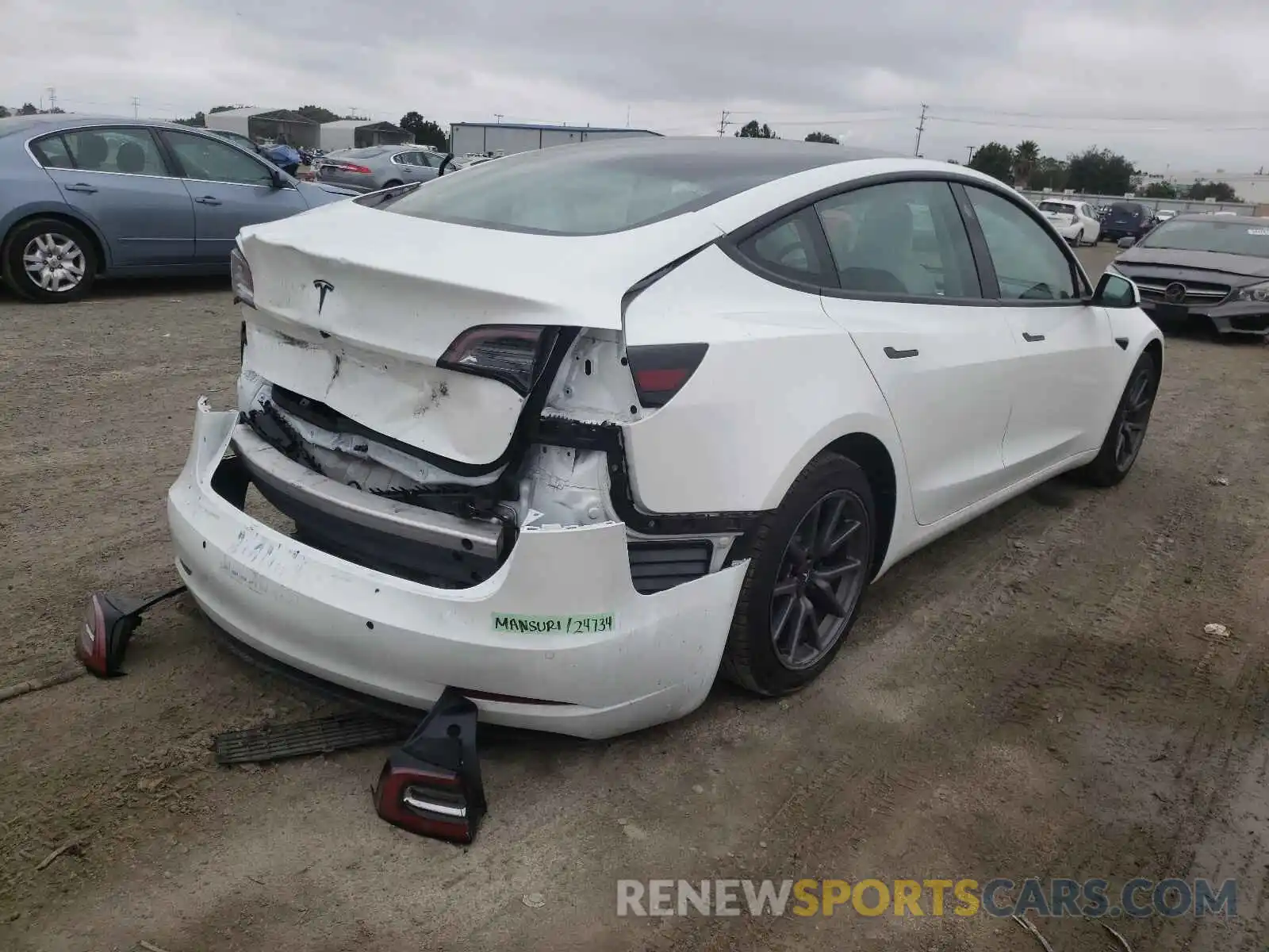 4 Photograph of a damaged car 5YJ3E1EA7LF634644 TESLA MODEL 3 2020