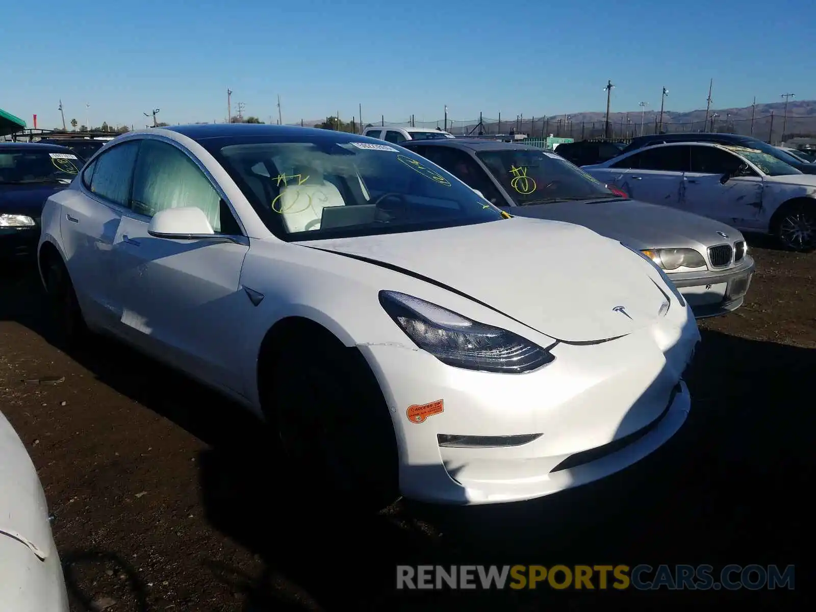 1 Photograph of a damaged car 5YJ3E1EA7LF634806 TESLA MODEL 3 2020