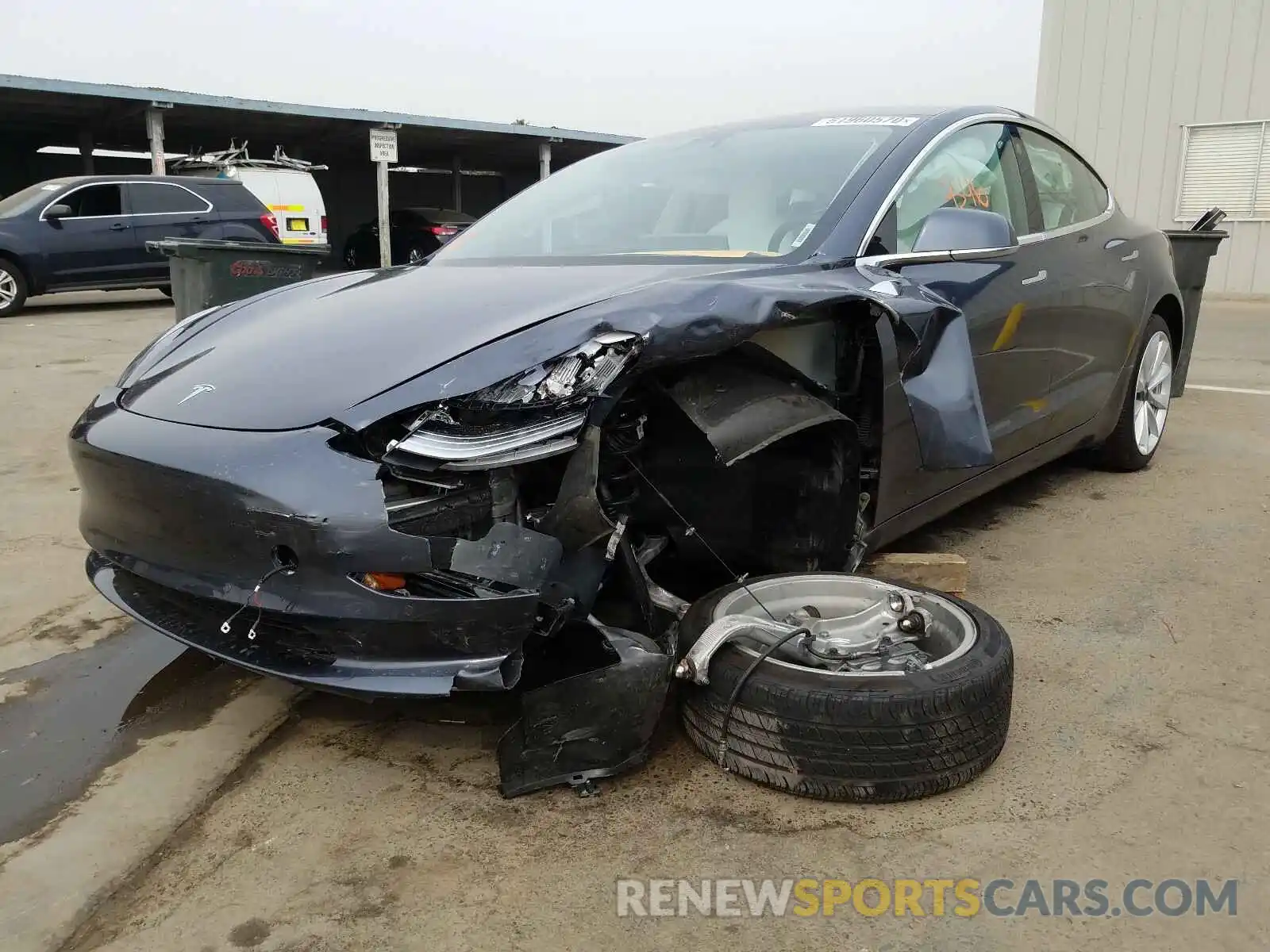 2 Photograph of a damaged car 5YJ3E1EA7LF635020 TESLA MODEL 3 2020