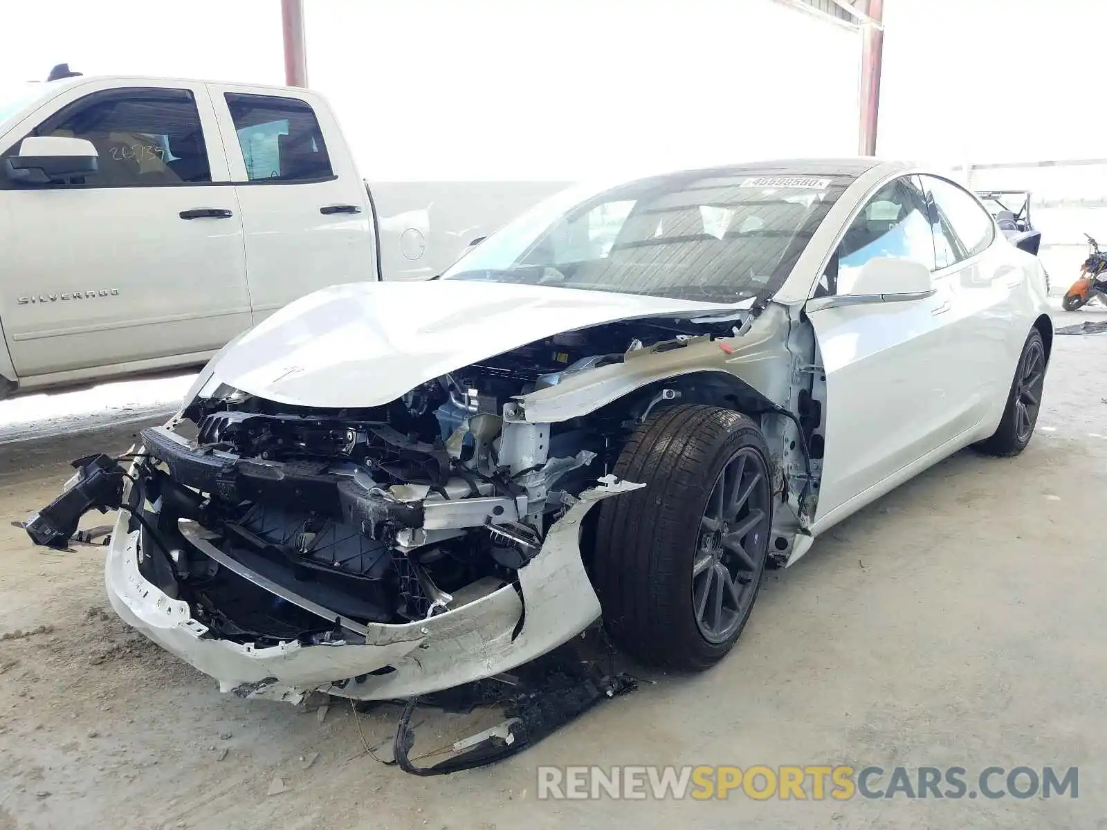 2 Photograph of a damaged car 5YJ3E1EA7LF659544 TESLA MODEL 3 2020