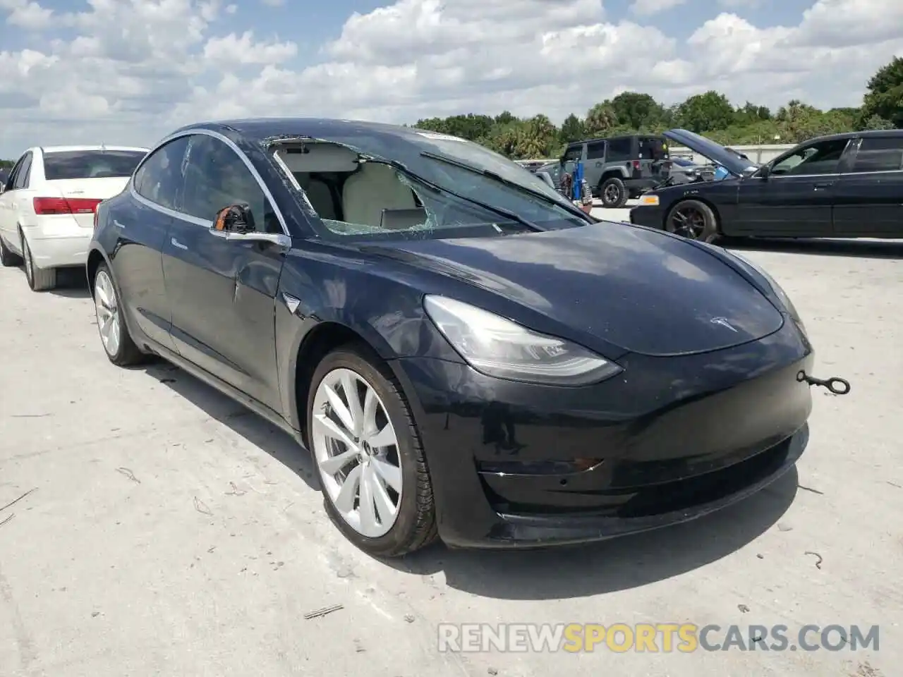 1 Photograph of a damaged car 5YJ3E1EA7LF662511 TESLA MODEL 3 2020