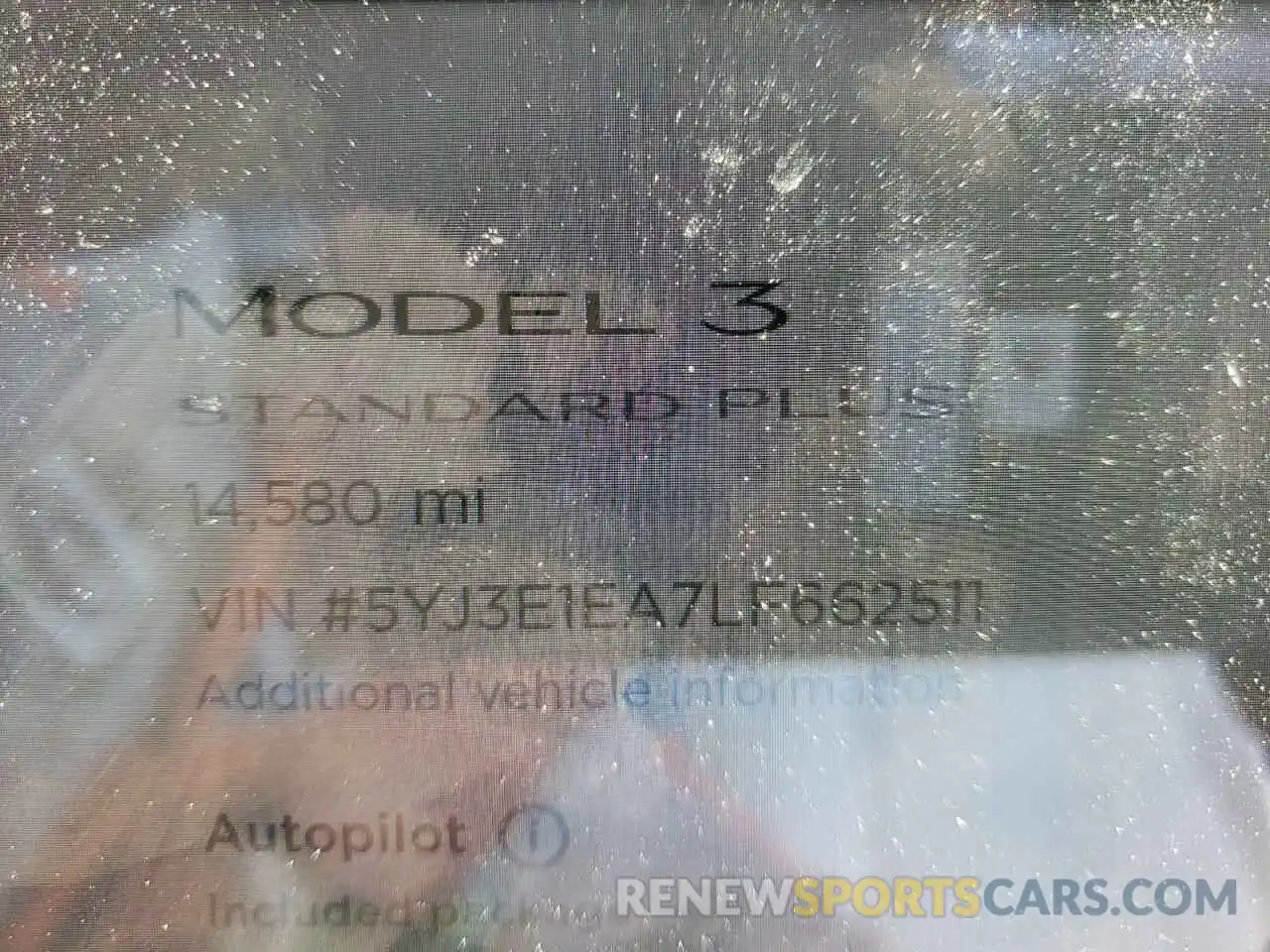 8 Photograph of a damaged car 5YJ3E1EA7LF662511 TESLA MODEL 3 2020