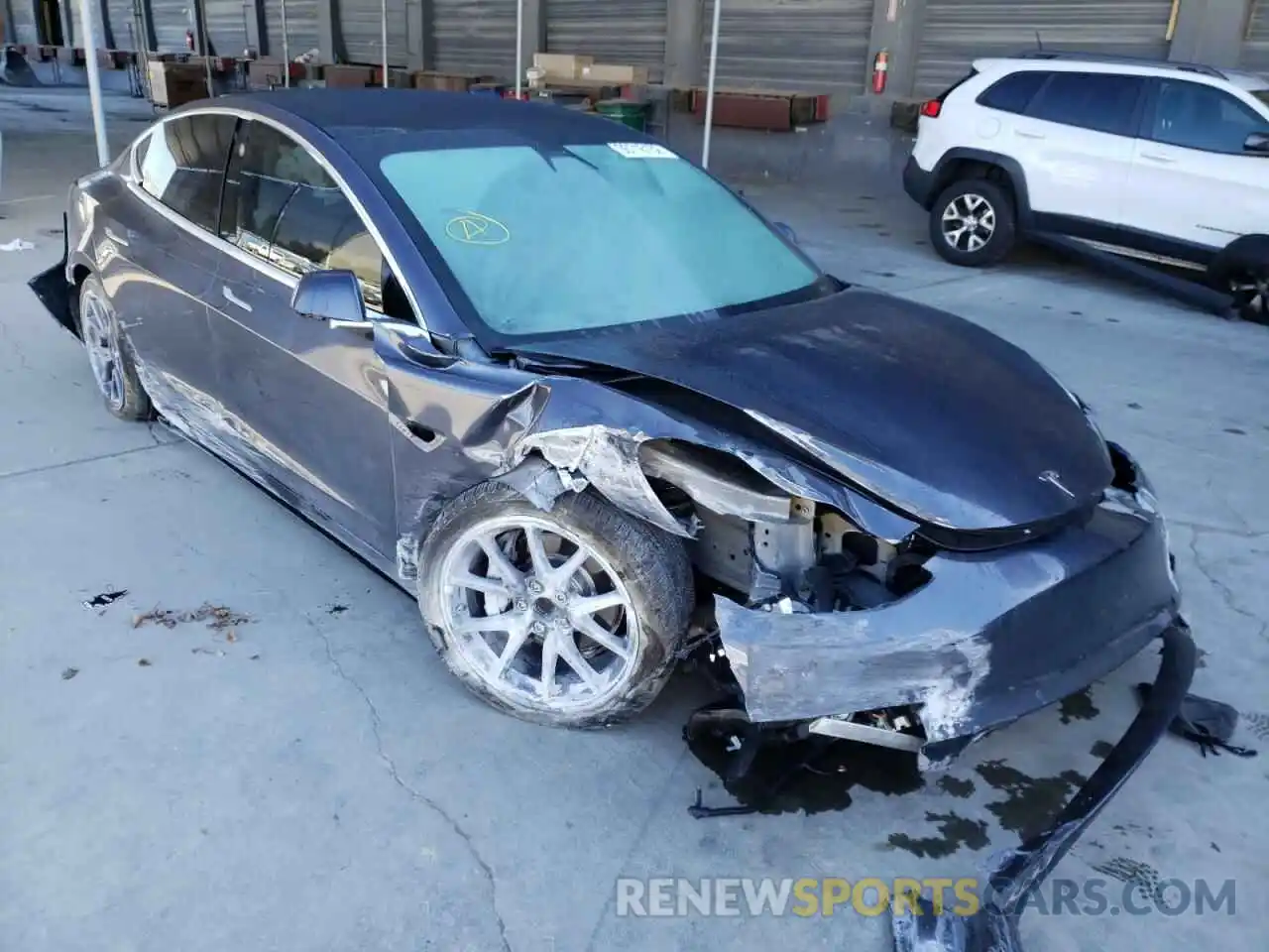 1 Photograph of a damaged car 5YJ3E1EA7LF704997 TESLA MODEL 3 2020