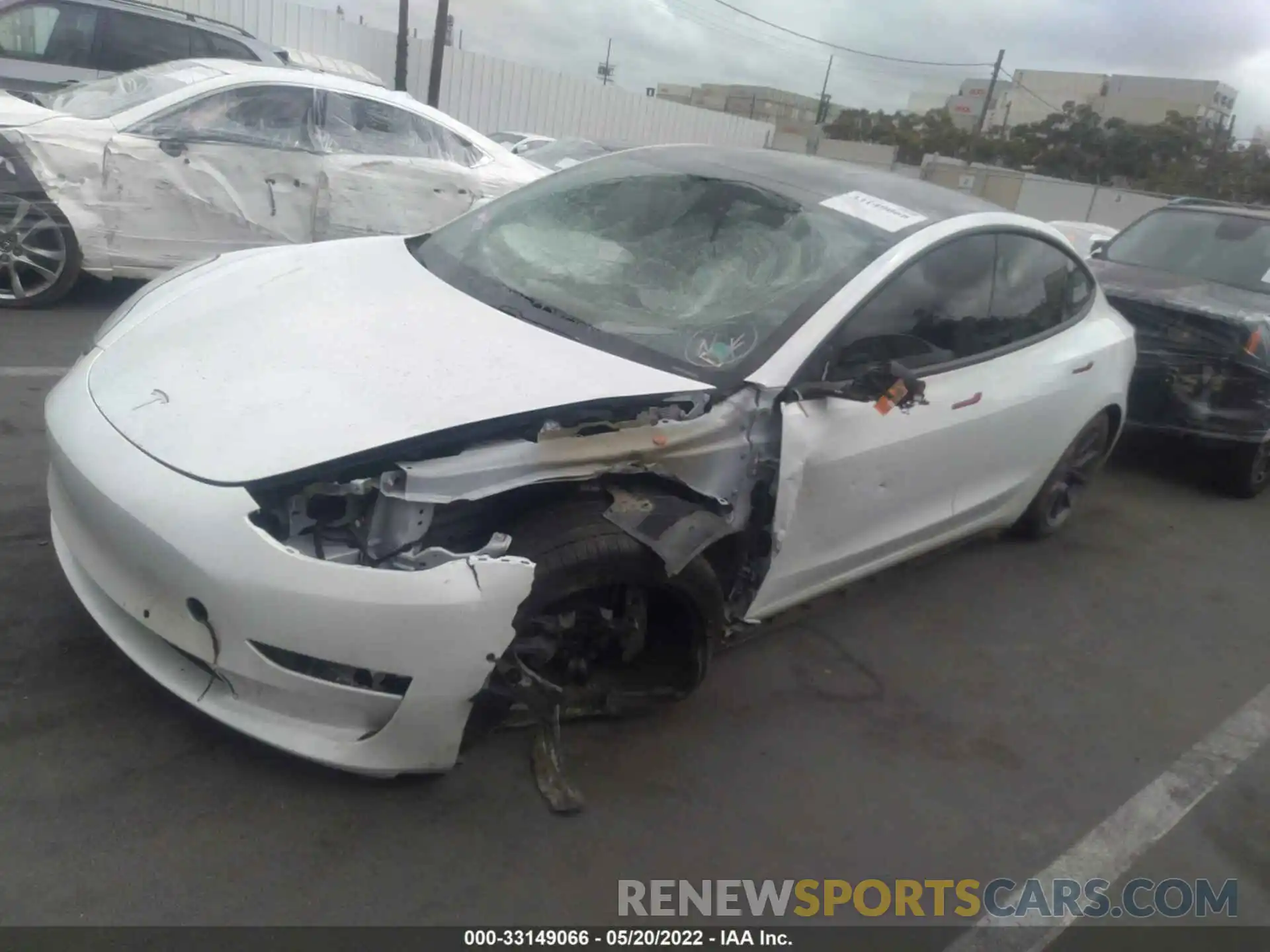 2 Photograph of a damaged car 5YJ3E1EA7LF706507 TESLA MODEL 3 2020