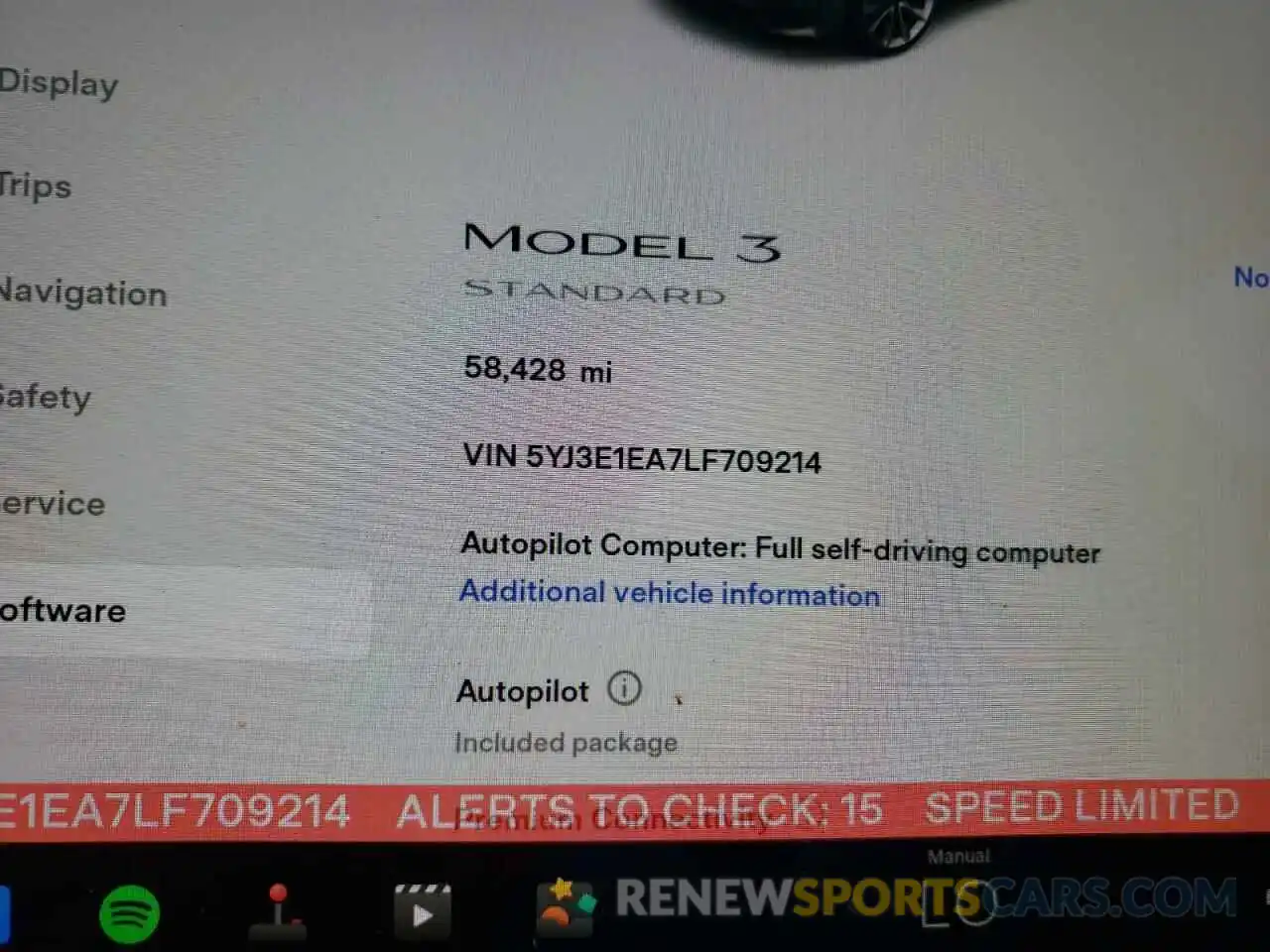 8 Фотография поврежденного автомобиля 5YJ3E1EA7LF709214 TESLA MODEL 3 2020