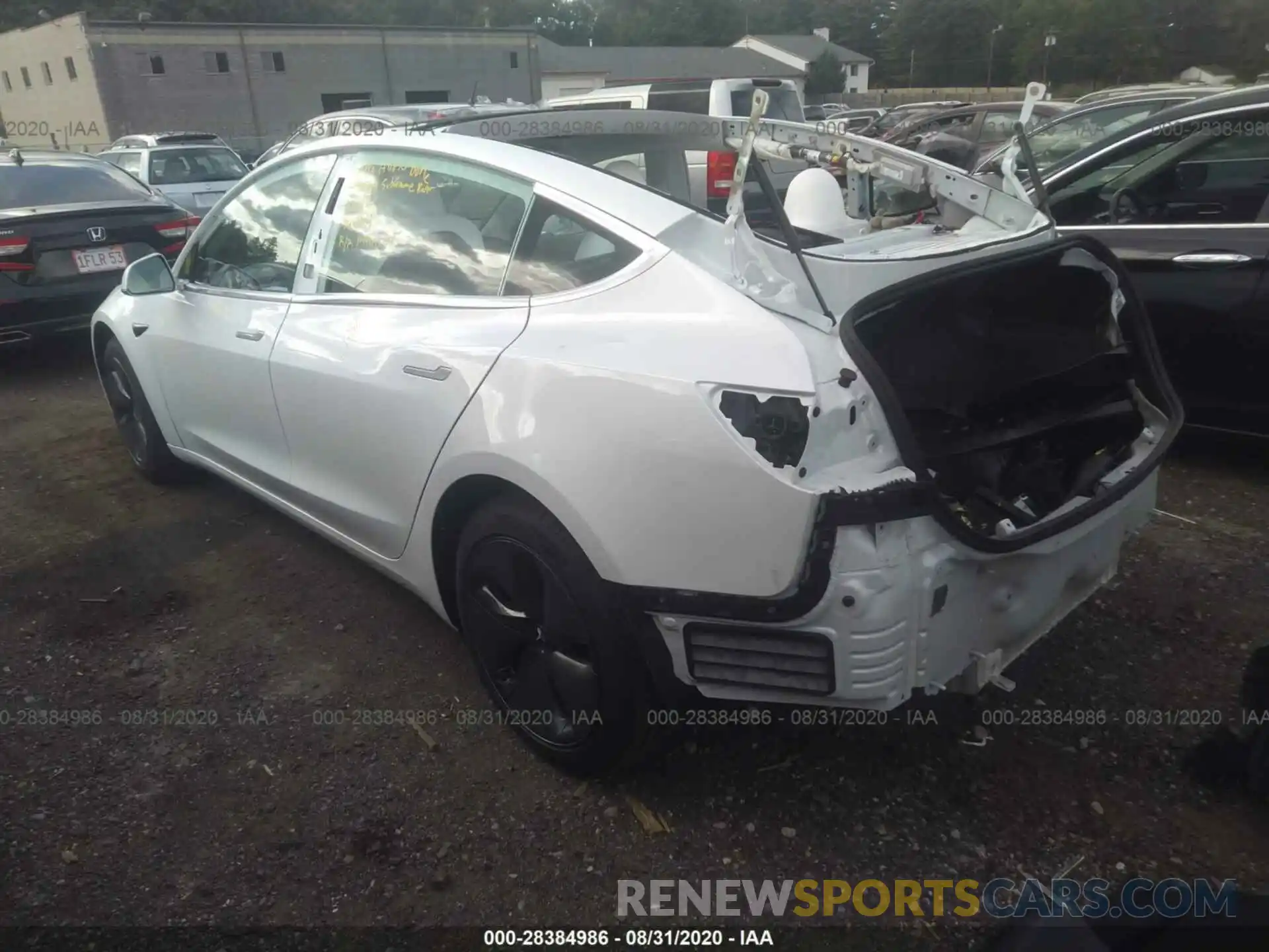 3 Photograph of a damaged car 5YJ3E1EA7LF718141 TESLA MODEL 3 2020