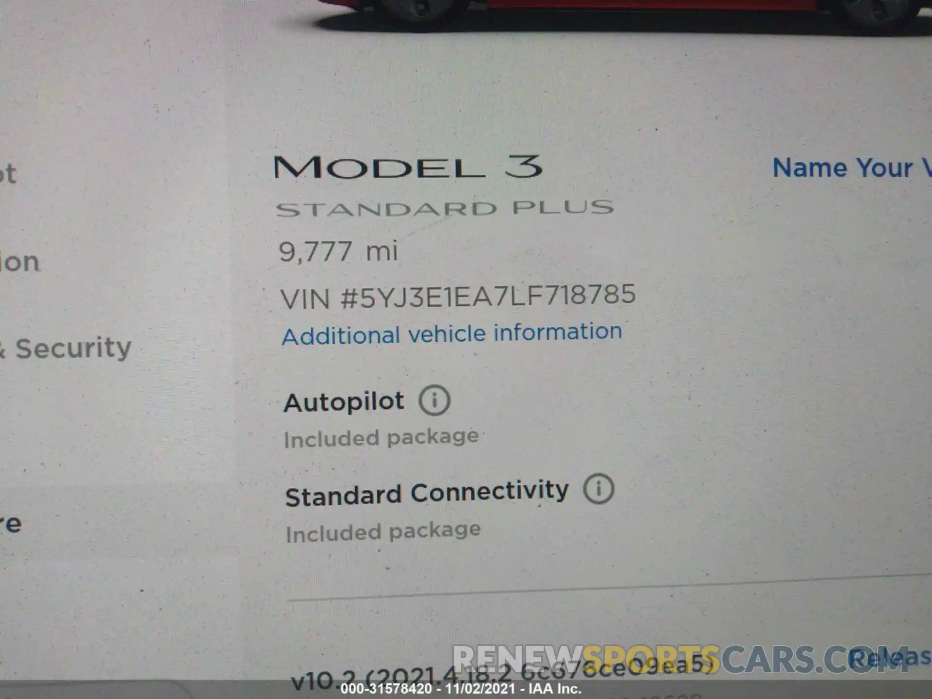 7 Photograph of a damaged car 5YJ3E1EA7LF718785 TESLA MODEL 3 2020