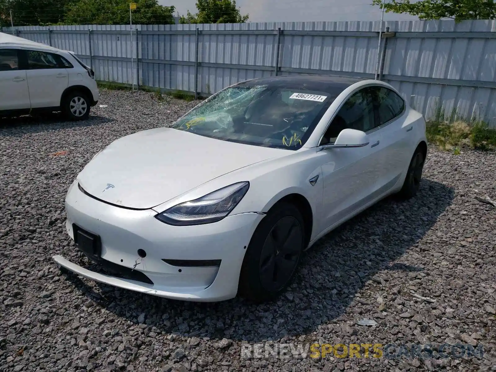 2 Photograph of a damaged car 5YJ3E1EA7LF738843 TESLA MODEL 3 2020