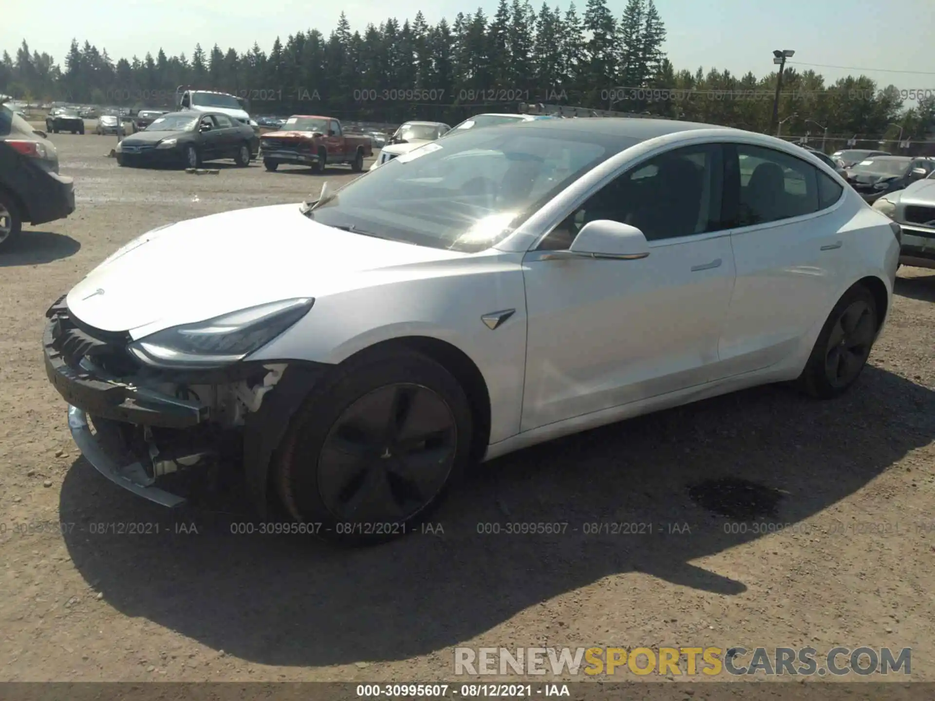 2 Photograph of a damaged car 5YJ3E1EA7LF740012 TESLA MODEL 3 2020