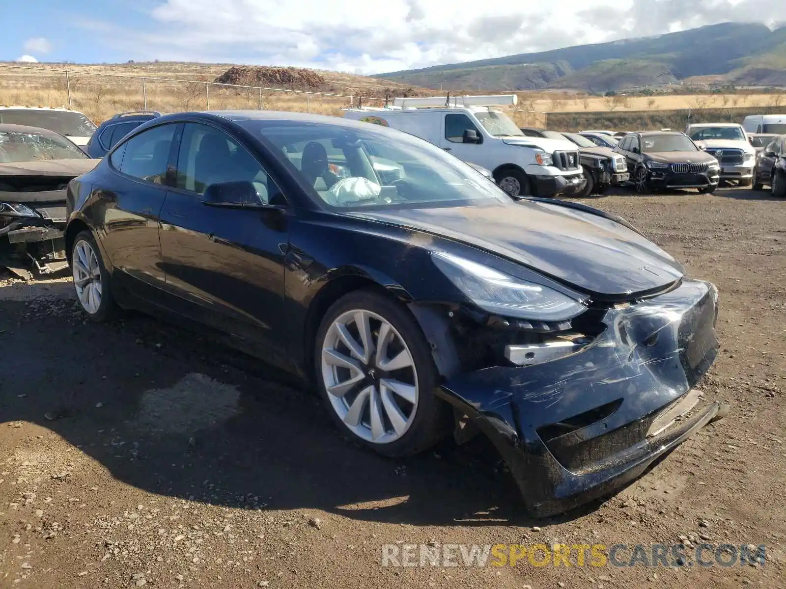 1 Photograph of a damaged car 5YJ3E1EA7LF743704 TESLA MODEL 3 2020