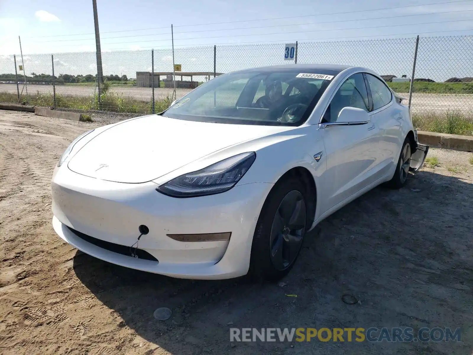 2 Photograph of a damaged car 5YJ3E1EA7LF783572 TESLA MODEL 3 2020