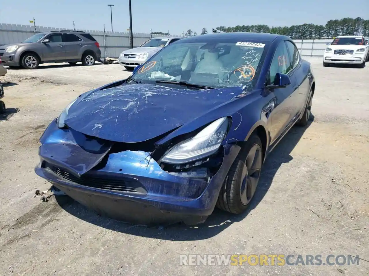 2 Photograph of a damaged car 5YJ3E1EA7LF783930 TESLA MODEL 3 2020