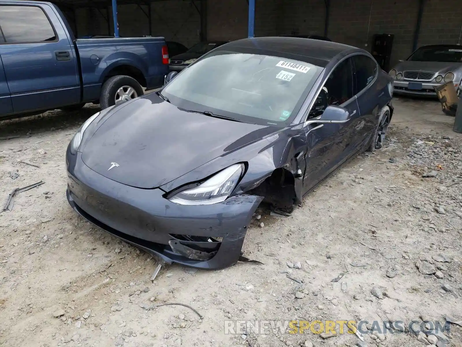 2 Photograph of a damaged car 5YJ3E1EA7LF784835 TESLA MODEL 3 2020