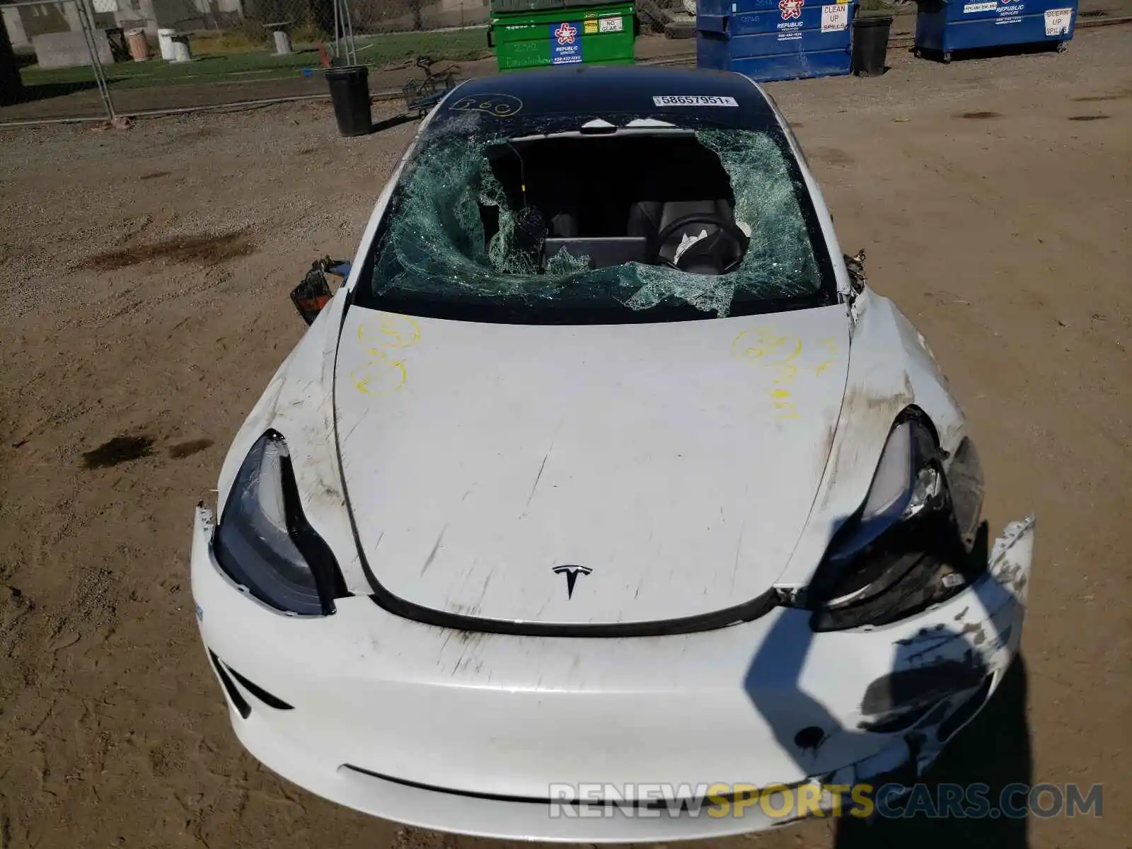 9 Photograph of a damaged car 5YJ3E1EA7LF797522 TESLA MODEL 3 2020