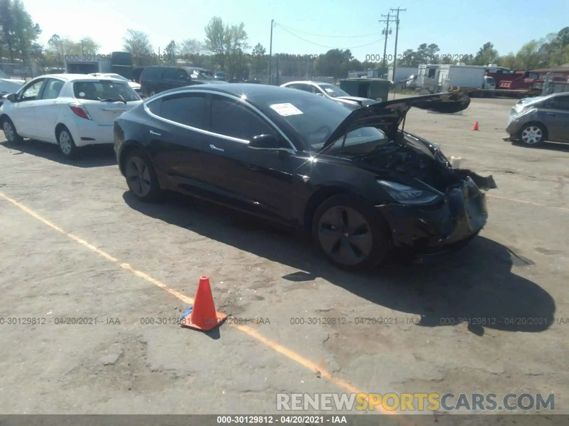 1 Photograph of a damaged car 5YJ3E1EA7LF797648 TESLA MODEL 3 2020