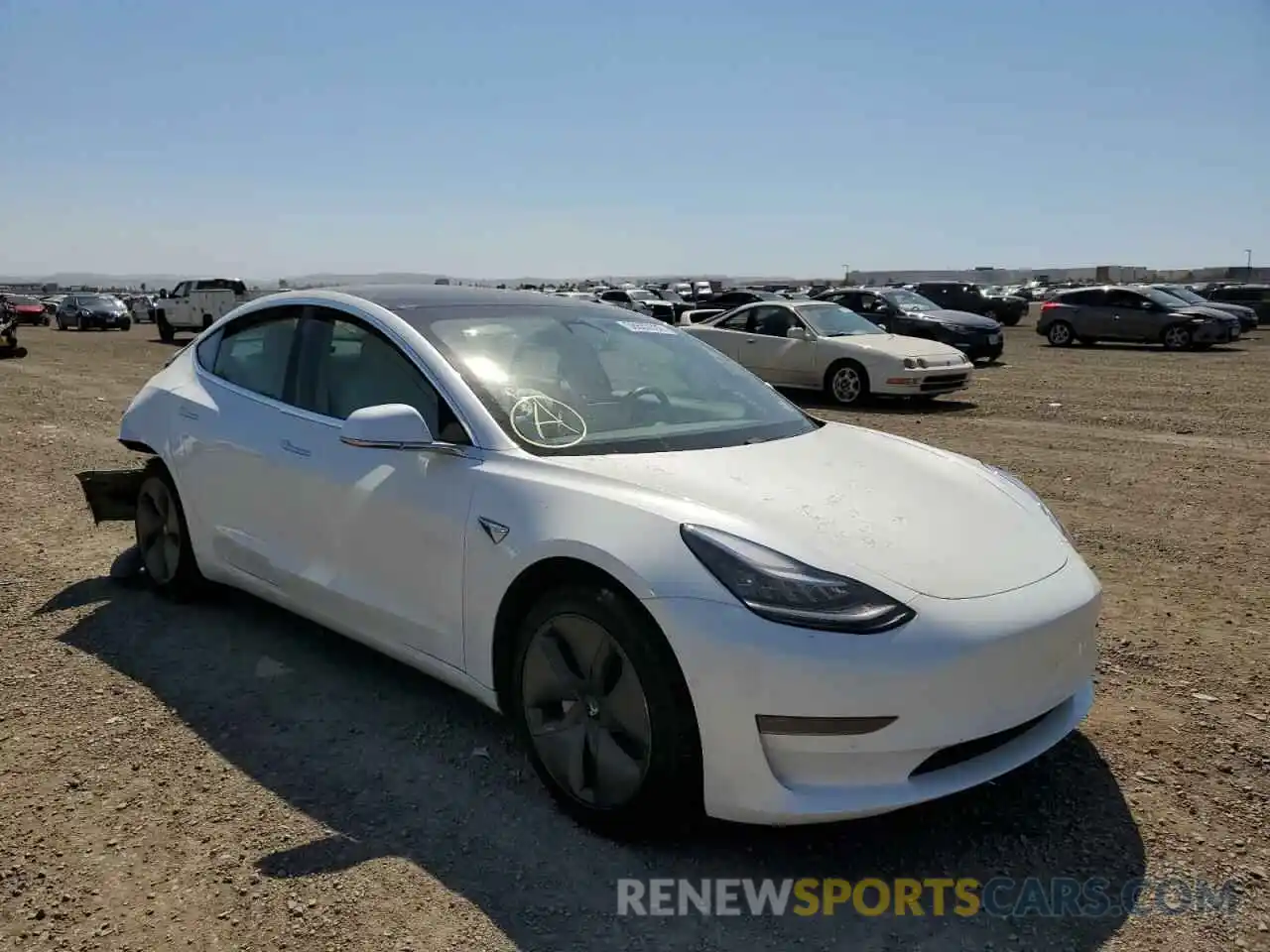 1 Photograph of a damaged car 5YJ3E1EA7LF797858 TESLA MODEL 3 2020