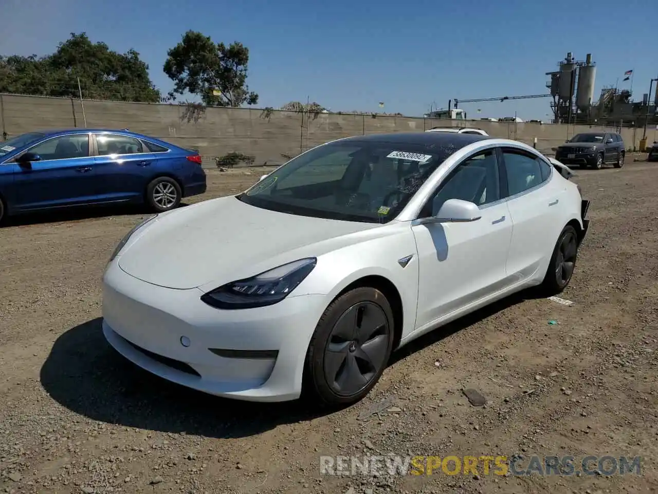 2 Photograph of a damaged car 5YJ3E1EA7LF797858 TESLA MODEL 3 2020