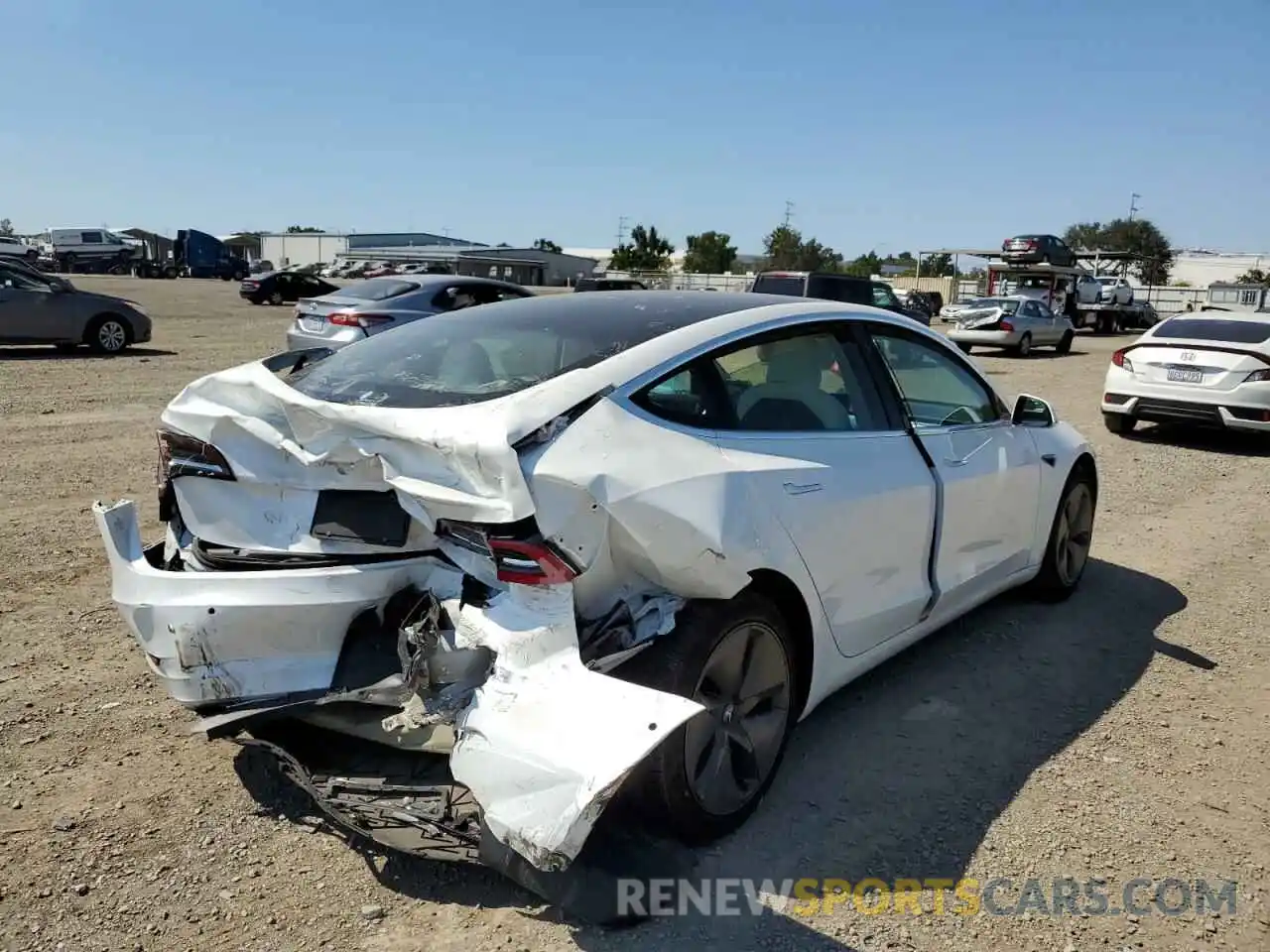 4 Photograph of a damaged car 5YJ3E1EA7LF797858 TESLA MODEL 3 2020