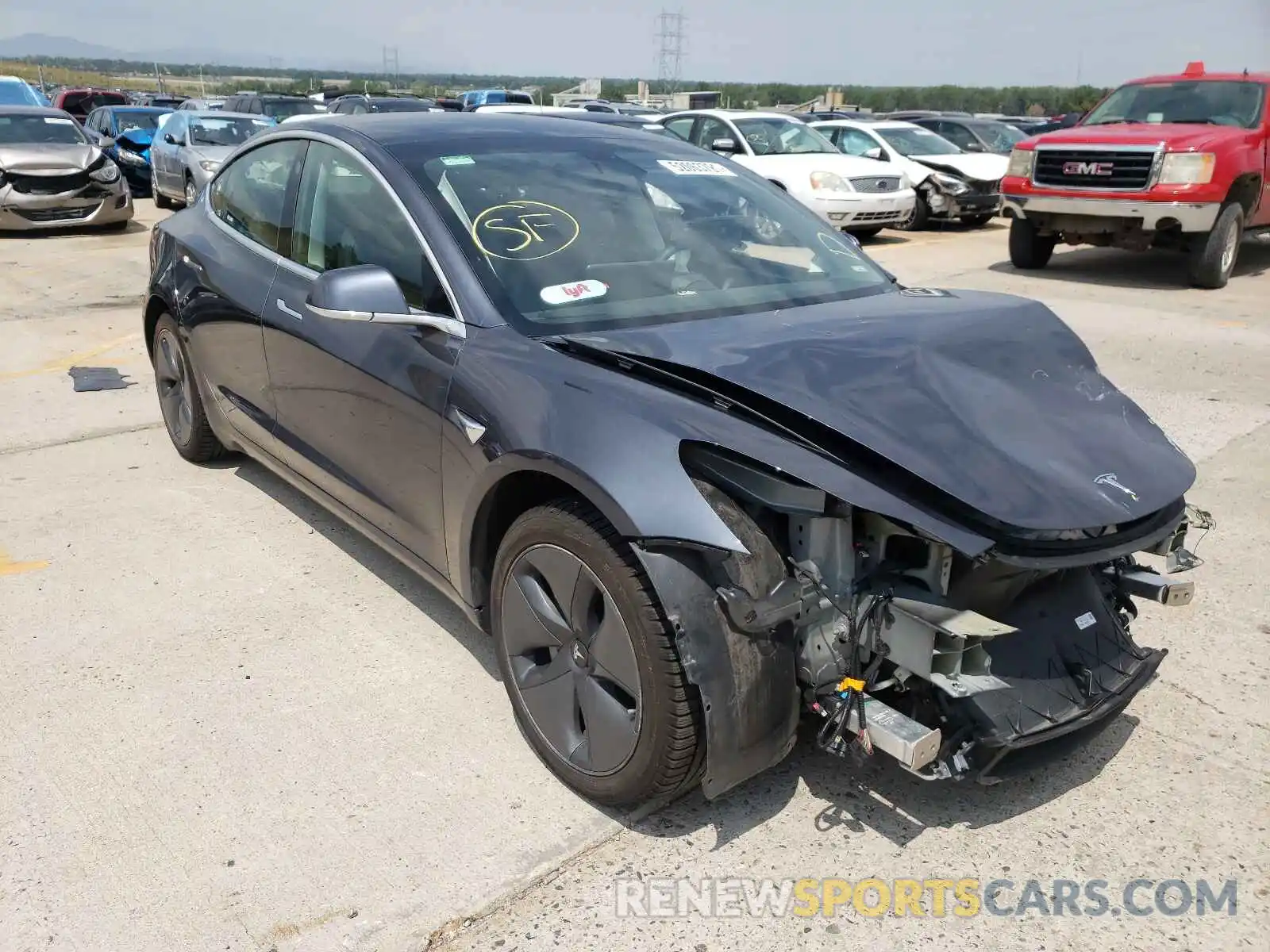 1 Photograph of a damaged car 5YJ3E1EA7LF800631 TESLA MODEL 3 2020