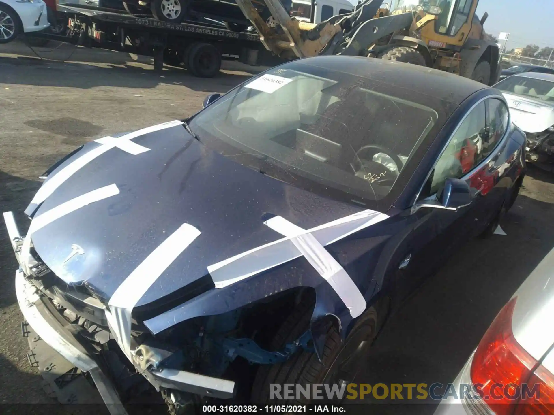 2 Photograph of a damaged car 5YJ3E1EA7LF803755 TESLA MODEL 3 2020