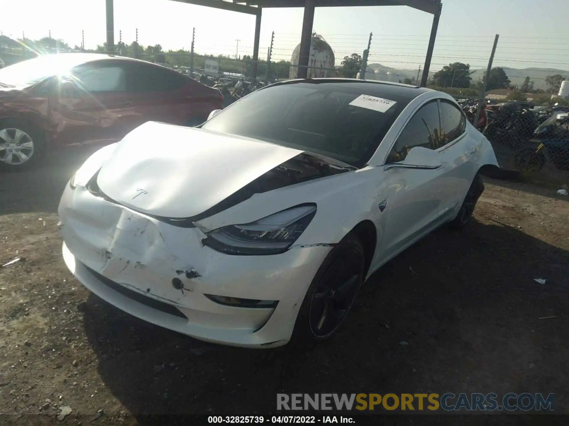 2 Photograph of a damaged car 5YJ3E1EA7LF805814 TESLA MODEL 3 2020