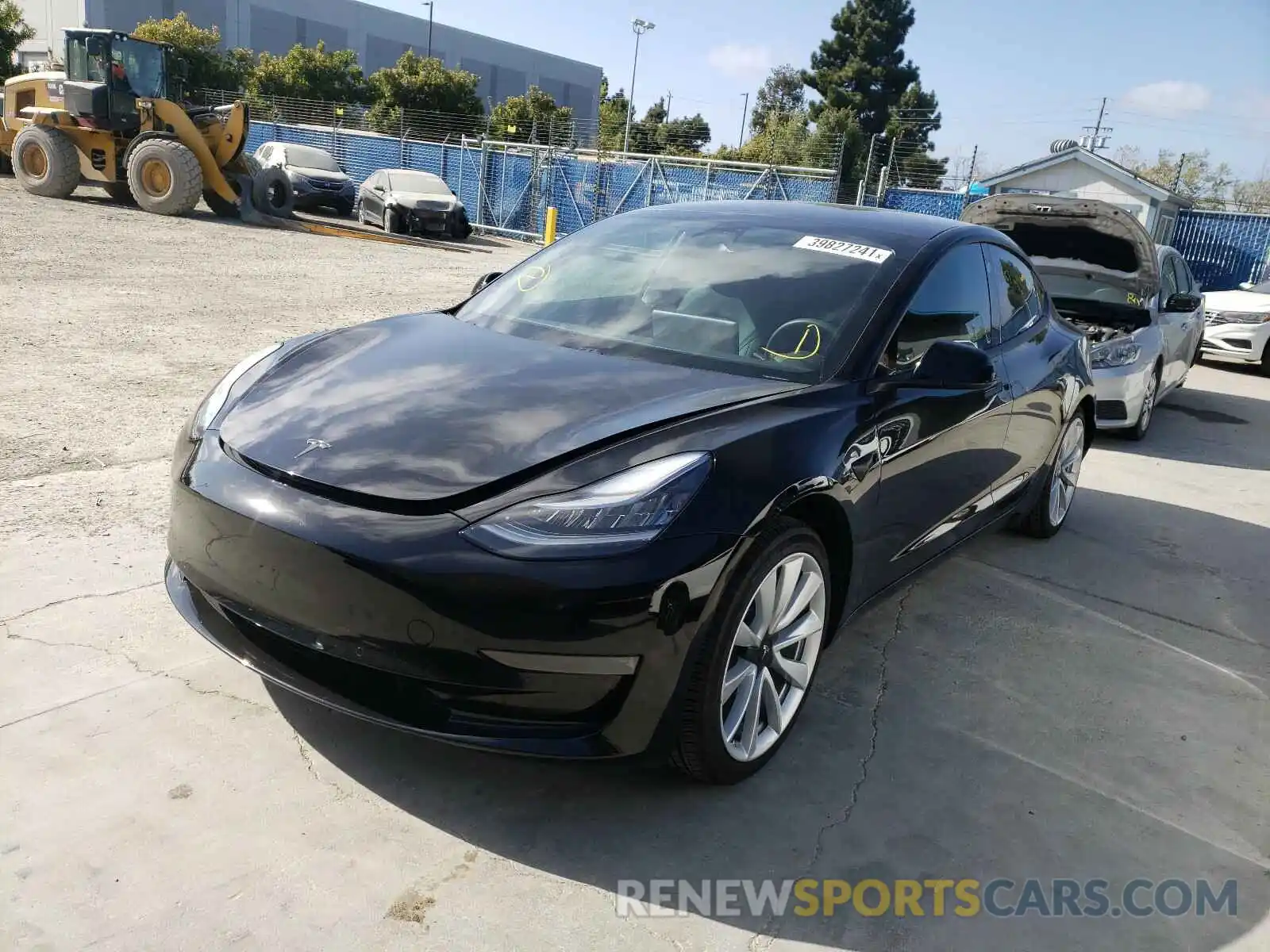 2 Photograph of a damaged car 5YJ3E1EA7LF807885 TESLA MODEL 3 2020