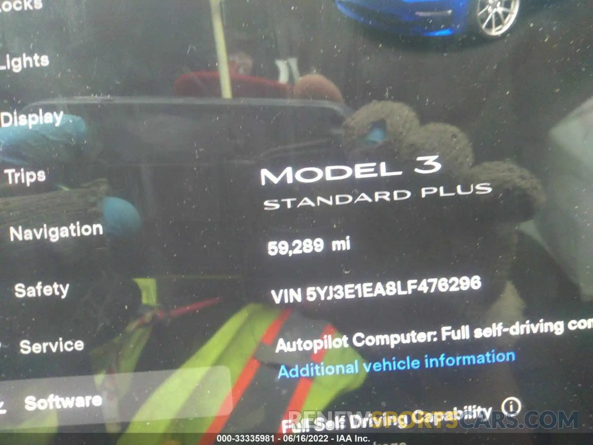 7 Фотография поврежденного автомобиля 5YJ3E1EA8LF476296 TESLA MODEL 3 2020