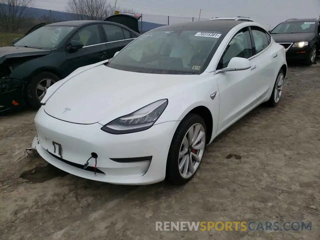 2 Photograph of a damaged car 5YJ3E1EA8LF509880 TESLA MODEL 3 2020